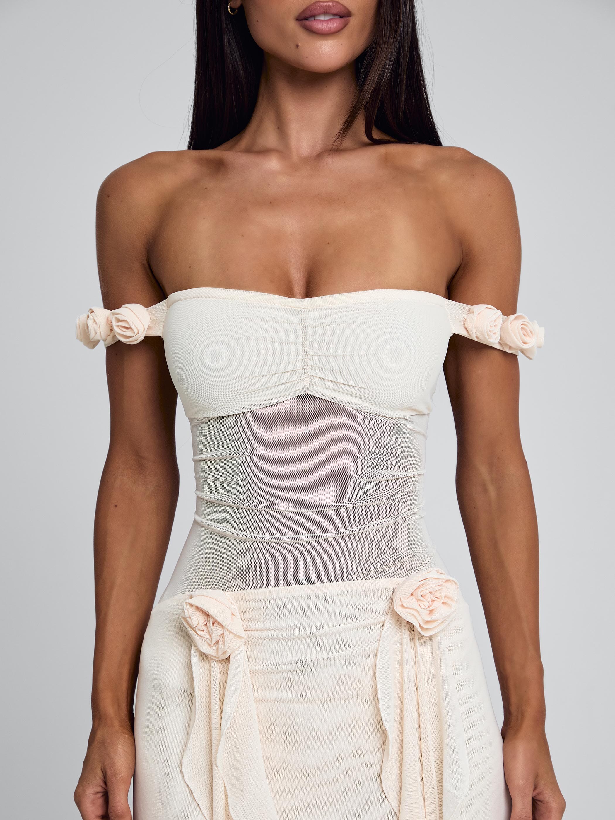 MARCELINE MAXI DRESS BEIGE