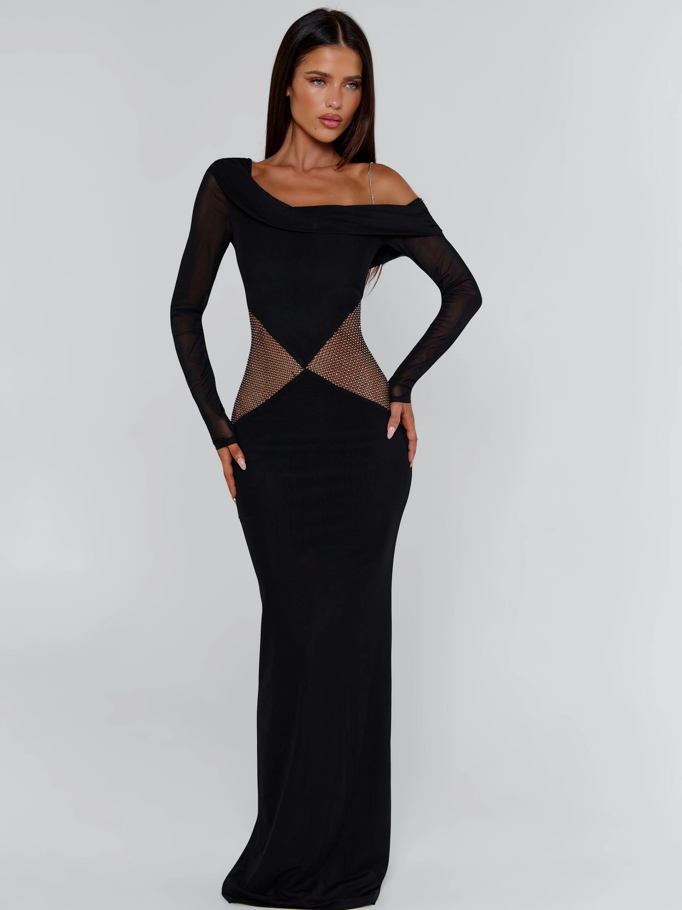 LUMINA MAXI DRESS BLACK