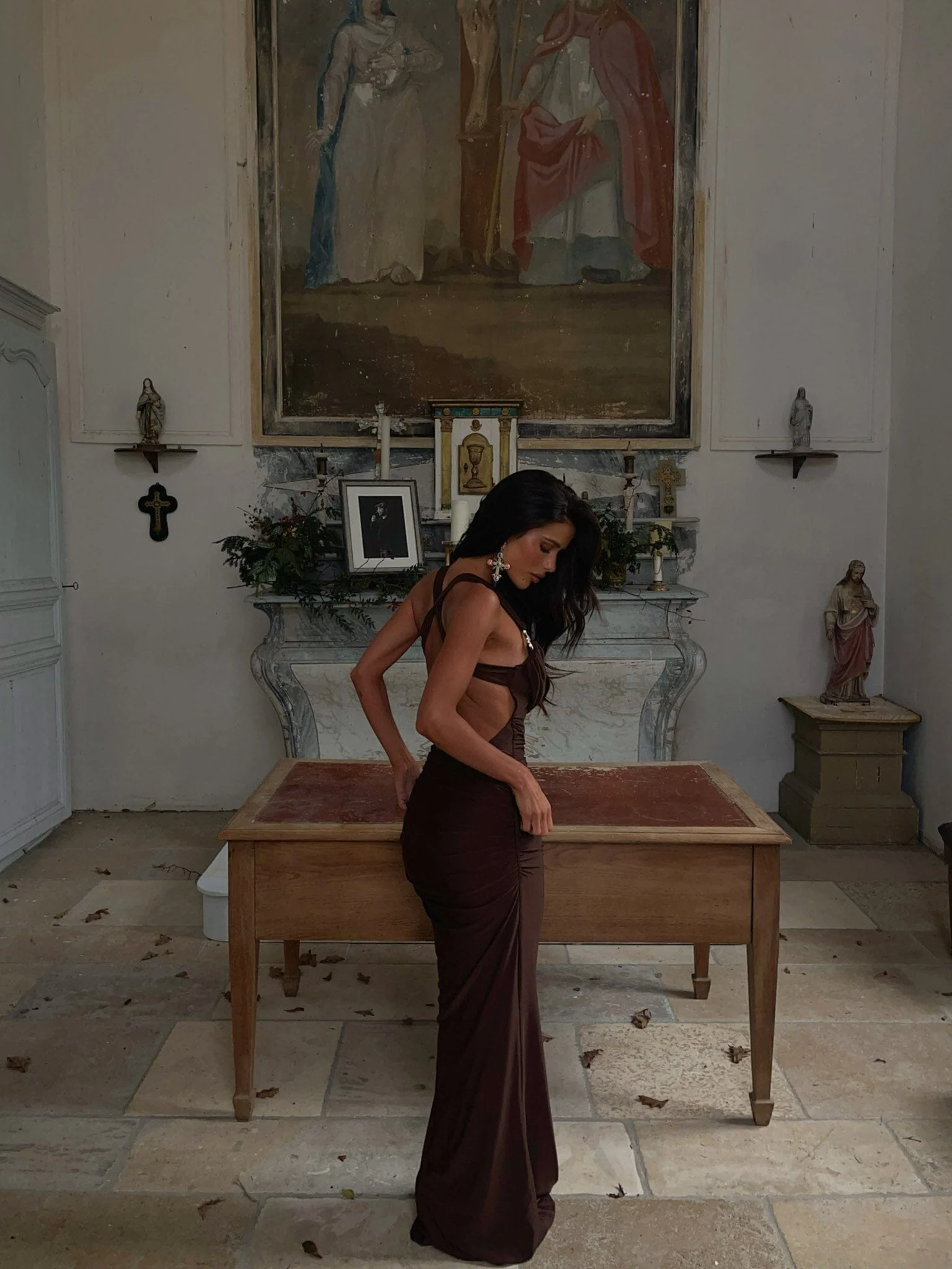 PRIA MAXI DRESS CHOCOLATE