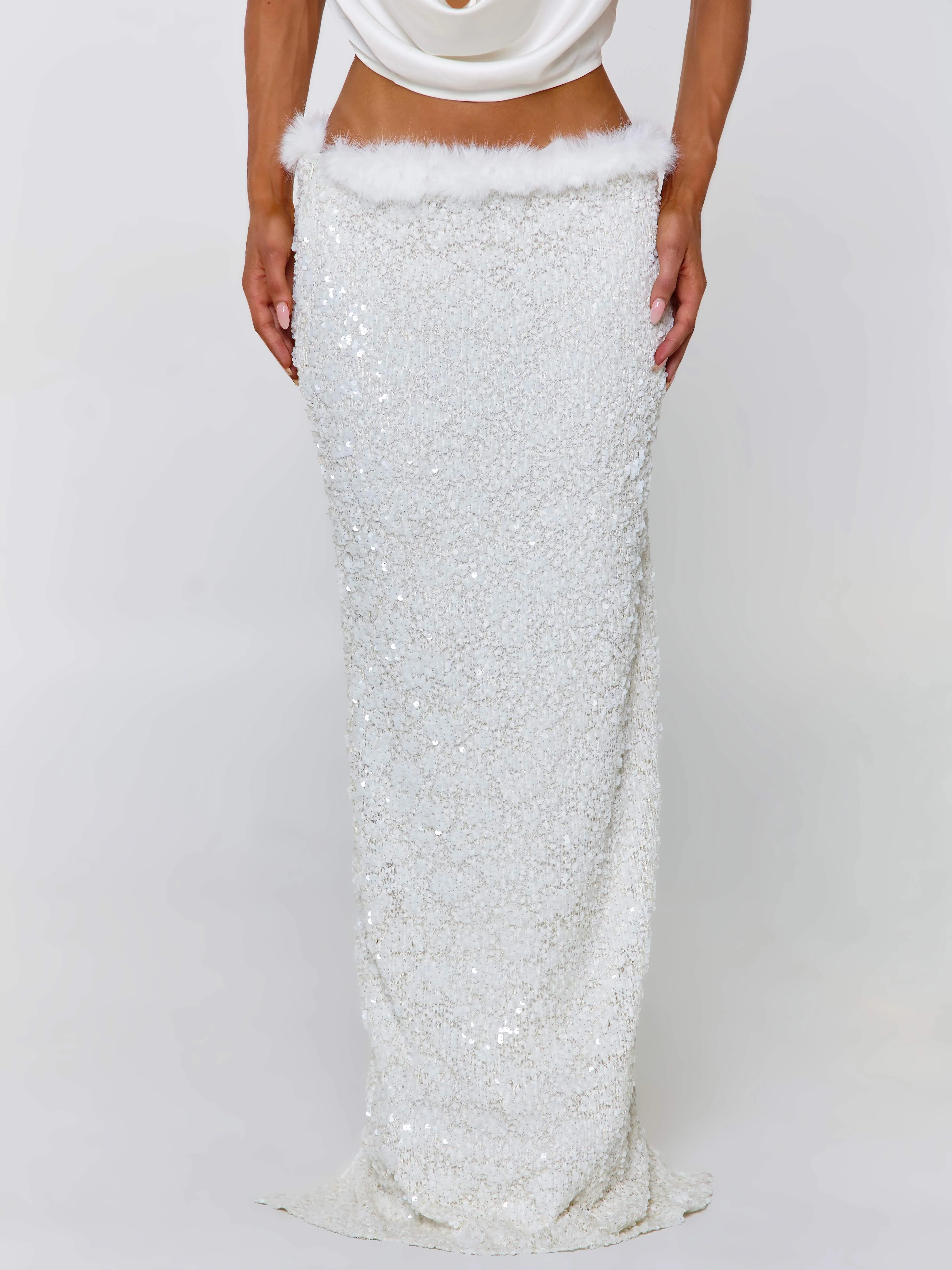 MILLIANA MAXI SKIRT WHITE