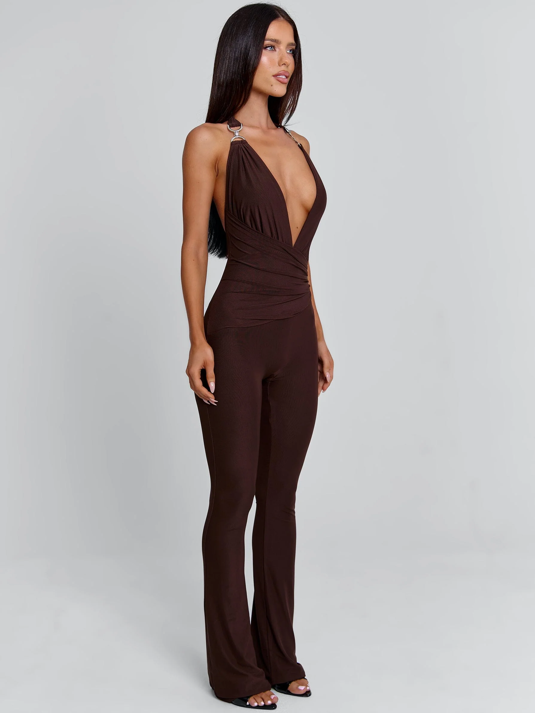 CARYS JUMPSUIT CHOCOLATE