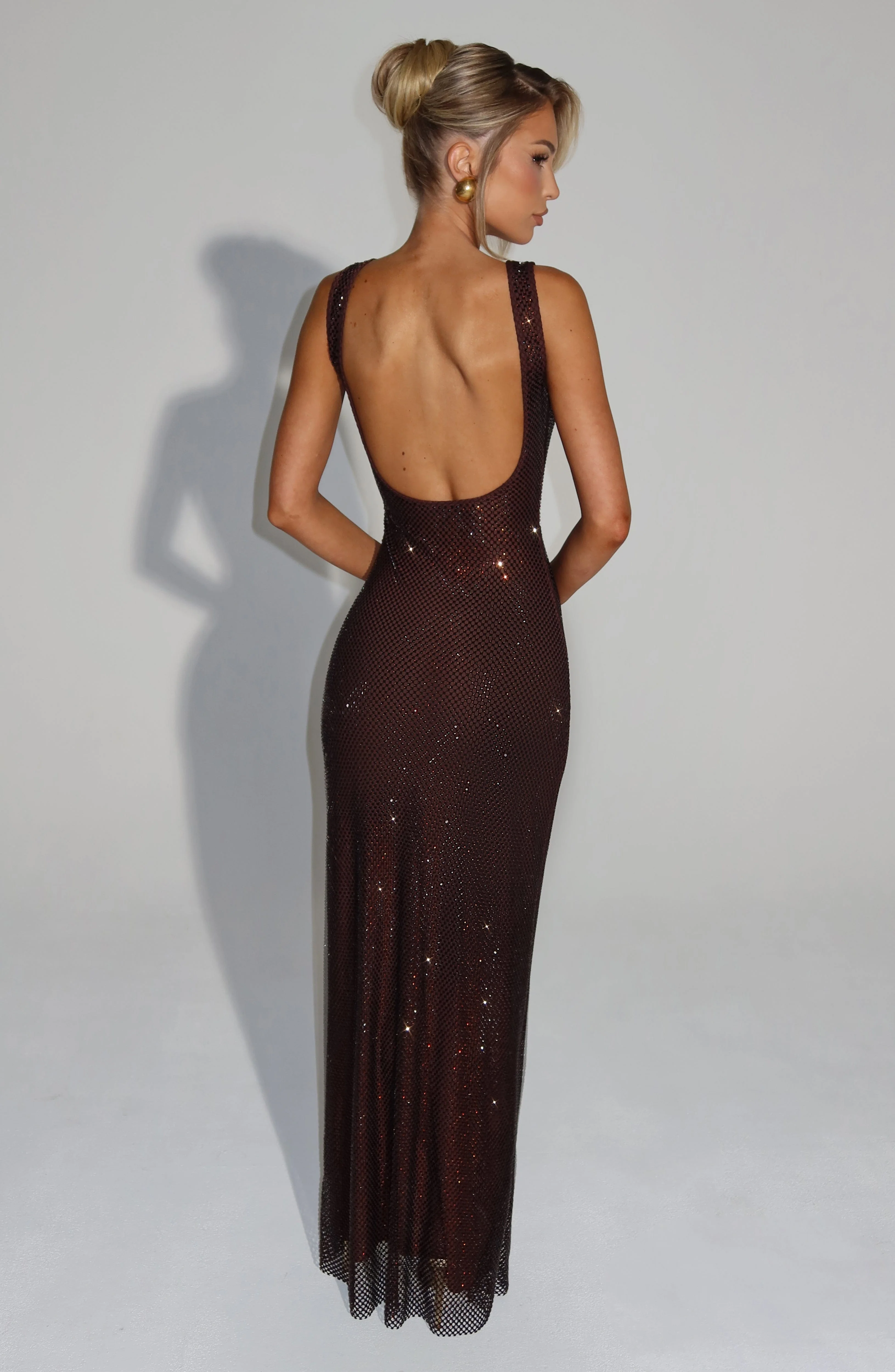 Petra Maxi Dress - Plum Brown