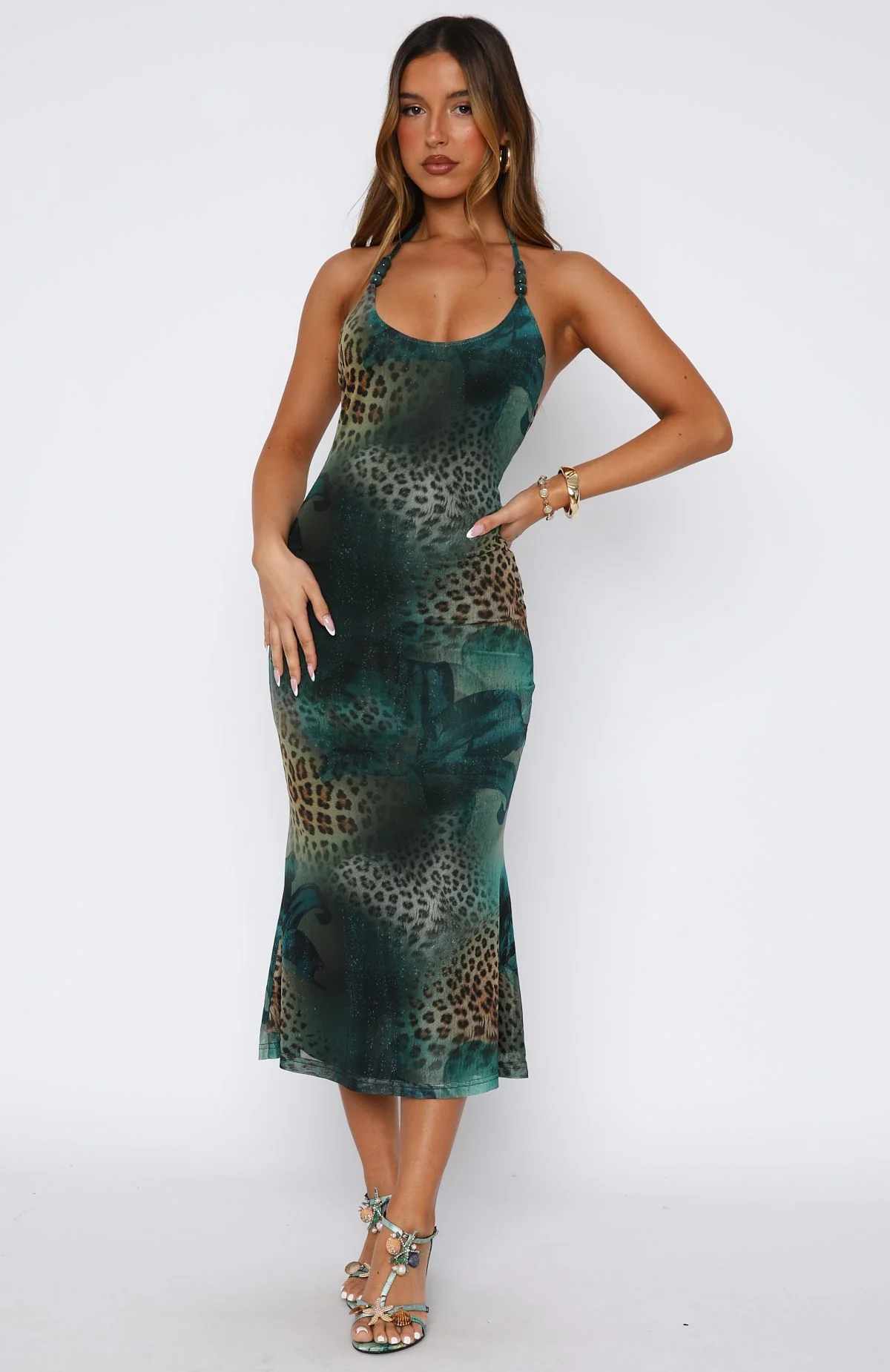 Tropic Like It's Hot Midi Dress Mystic Blossom