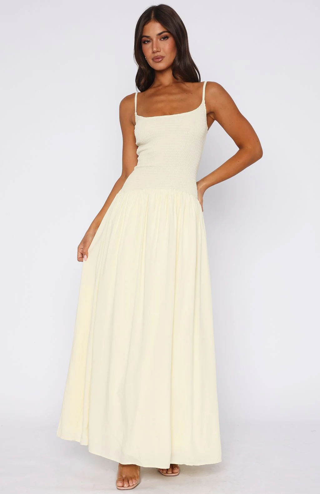 Too Many Questions Maxi Dress Lemon