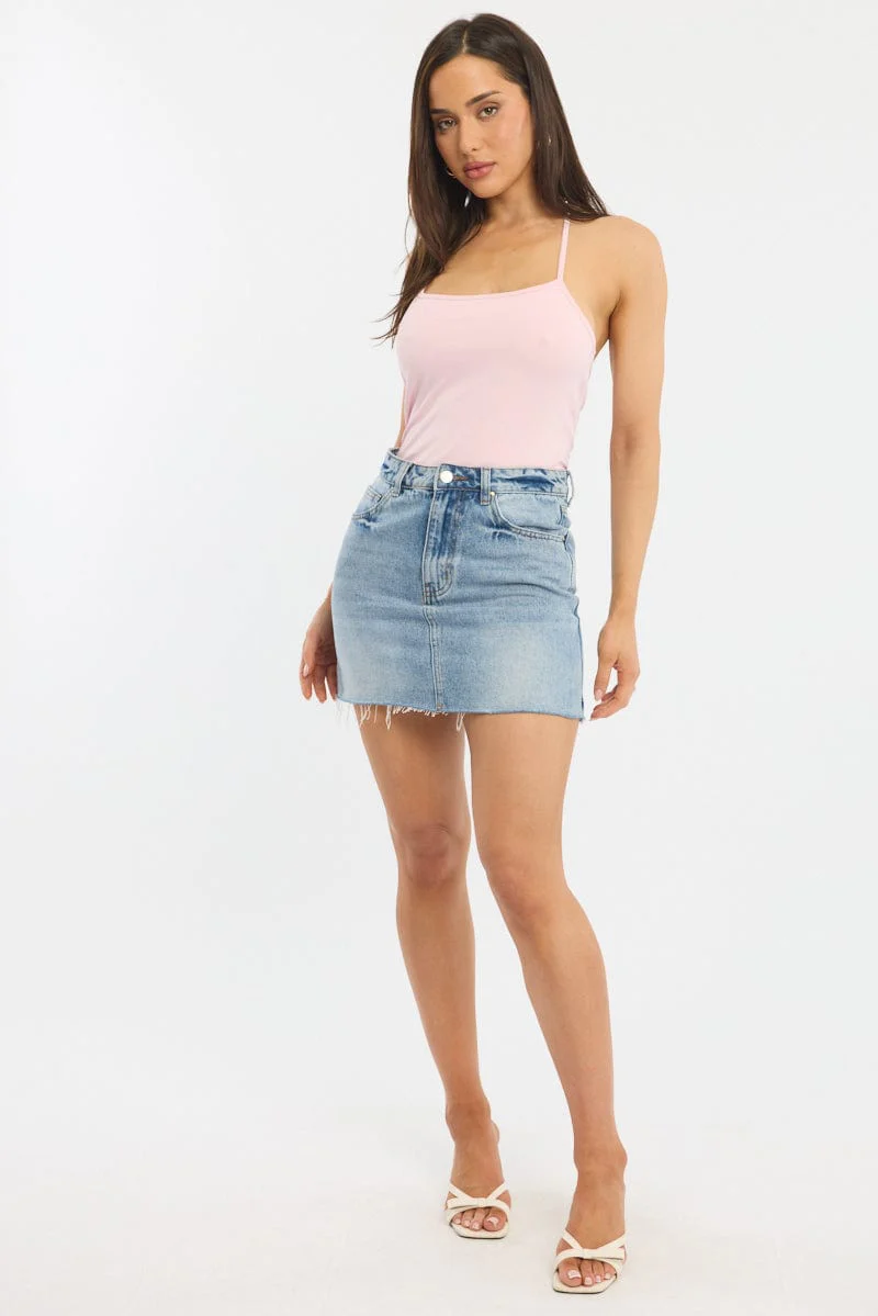 Pink Supersoft Halter Neck Top
