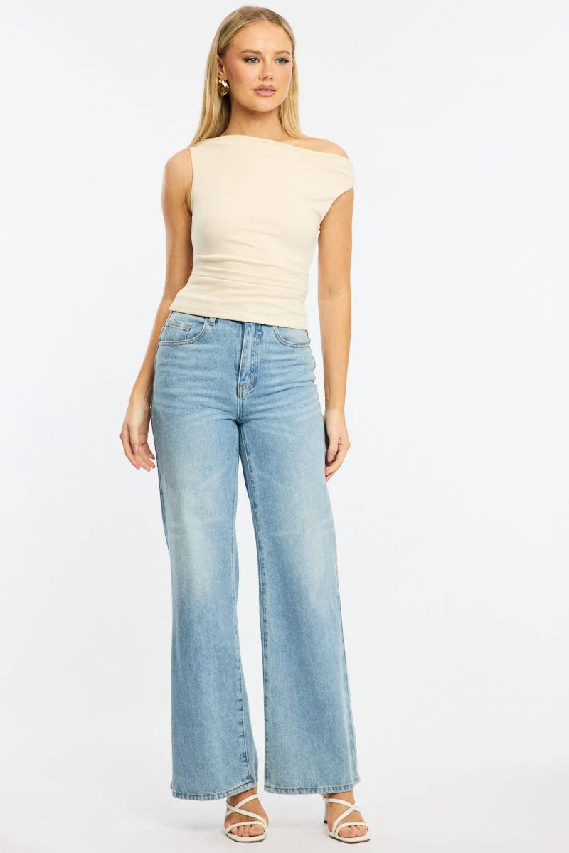 Yellow Off Shoulder Top