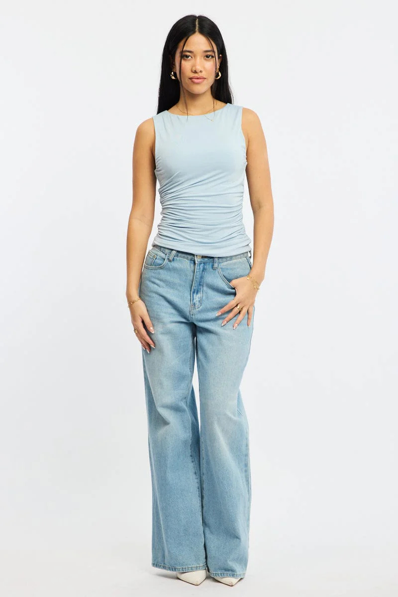 Blue Supersoft Tank Sleeveless