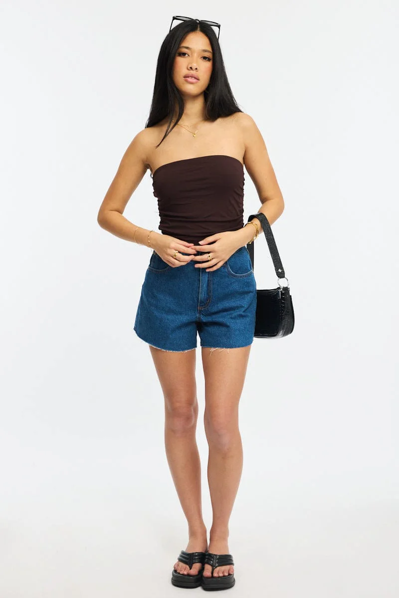 Brown Supersoft Bandeau Top