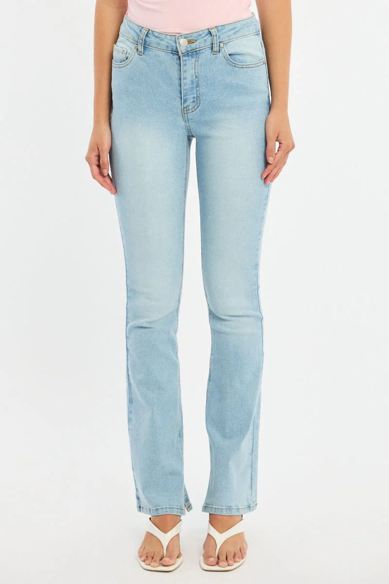 Denim Flare Jeans Mid Rise