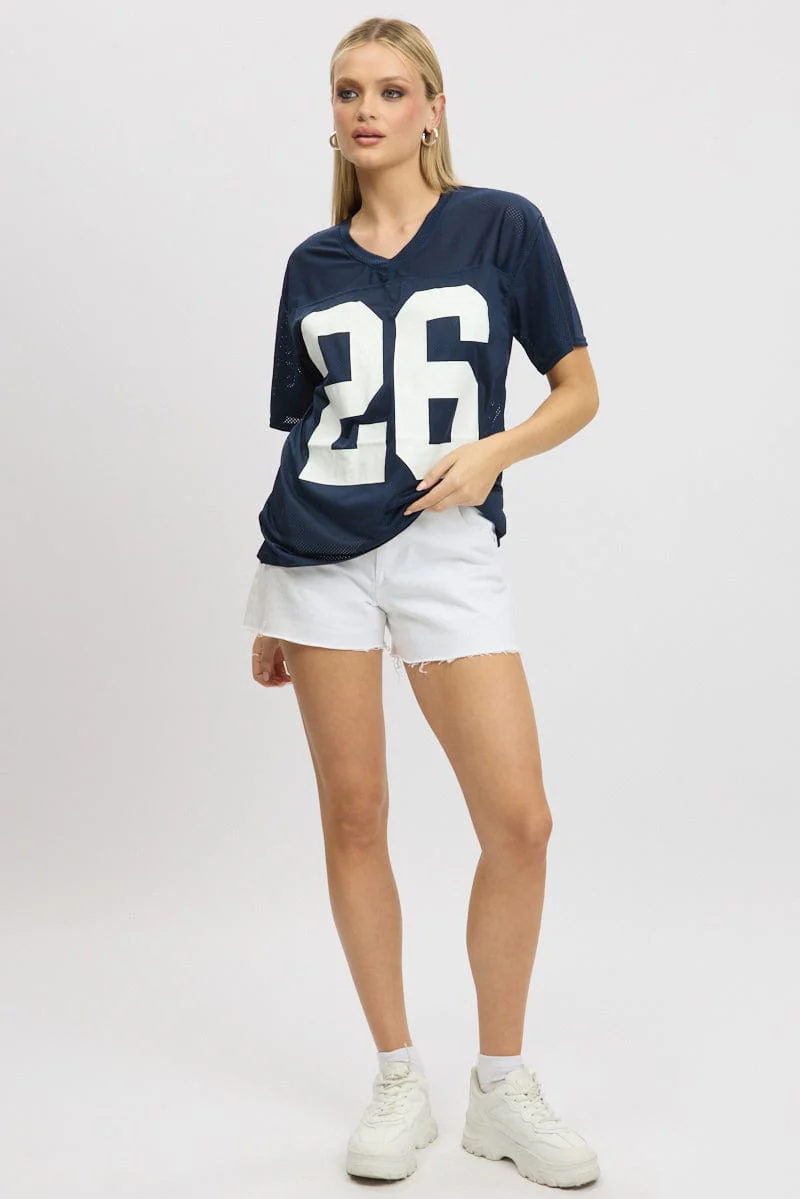 Blue Sport Tee Short Sleeve