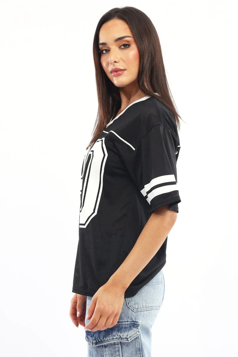 Black Sport Tee Short Sleeve