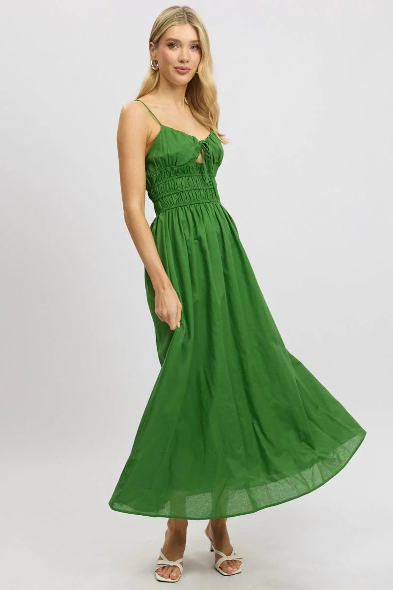 Green Maxi Dress Strappy