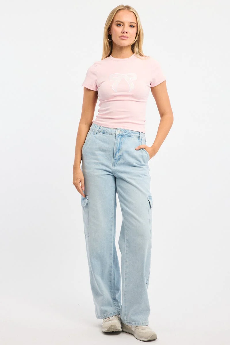 Pink Graphic Tee Short Sleeve