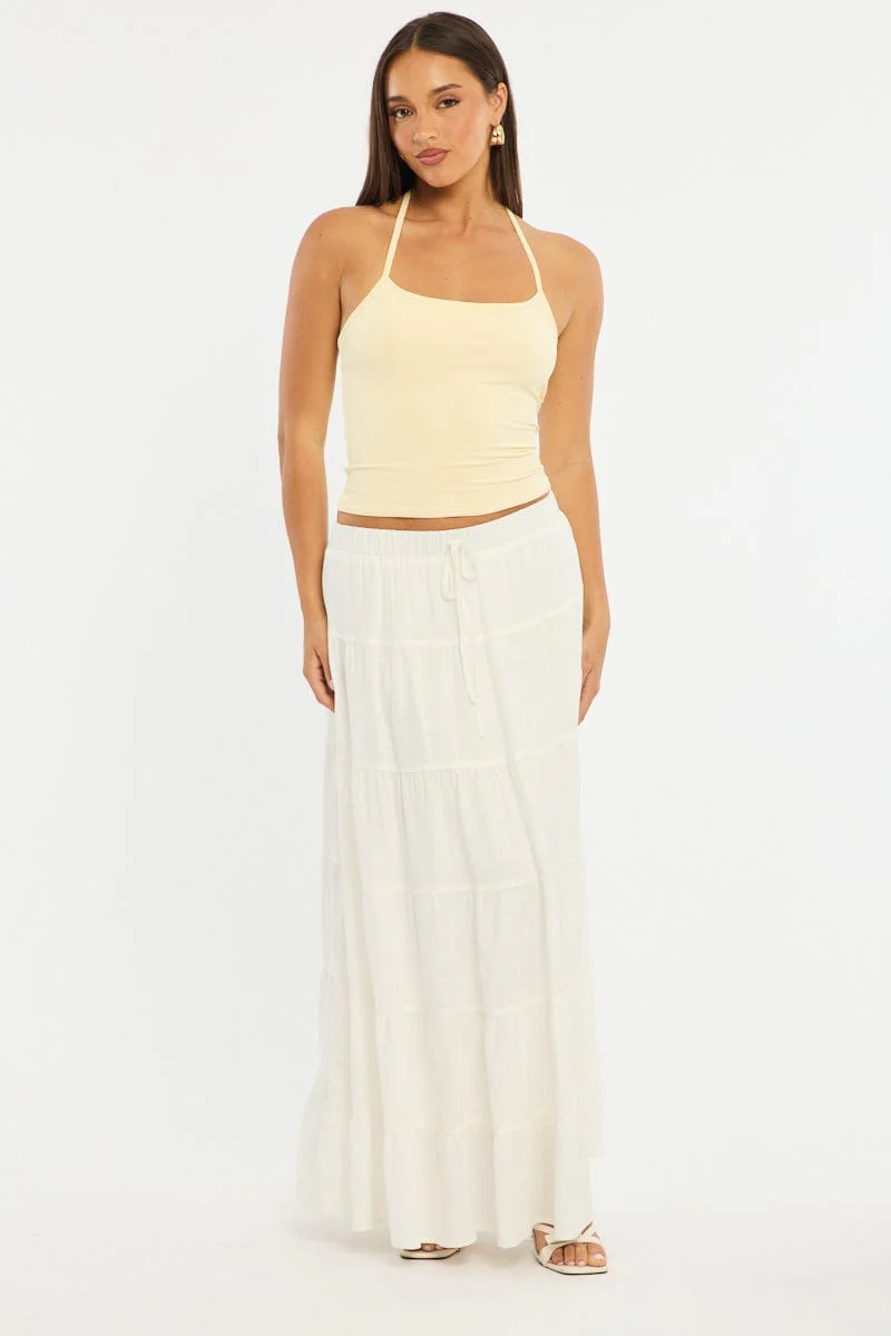 Yellow Supersoft Halter Neck Top