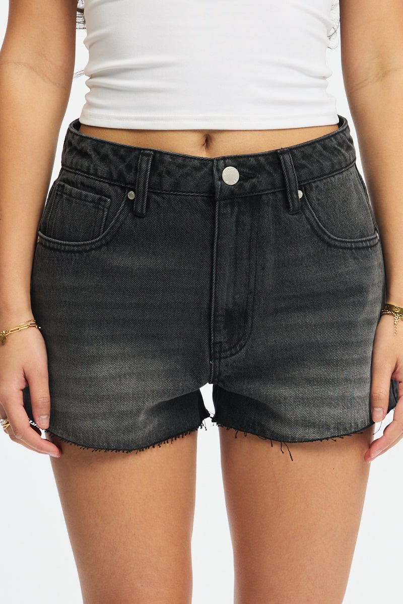 Denim Relaxed Shorts High Rise