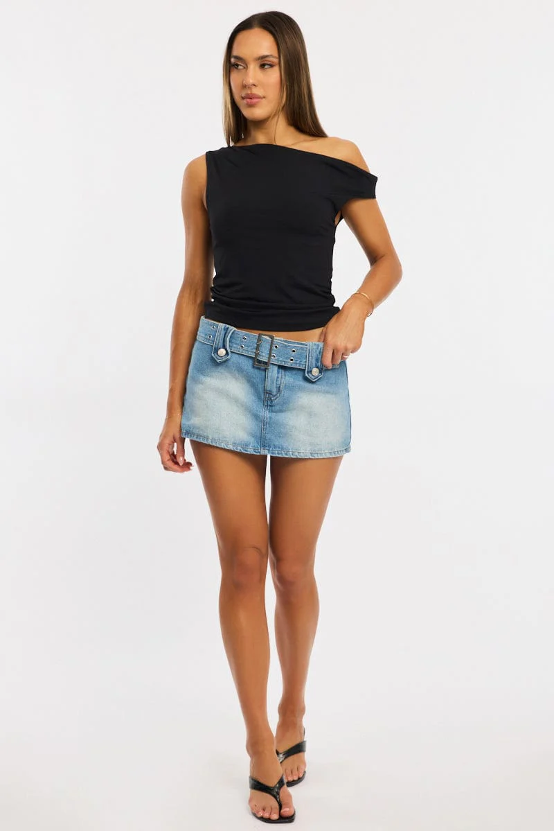 Black Off Shoulder Top