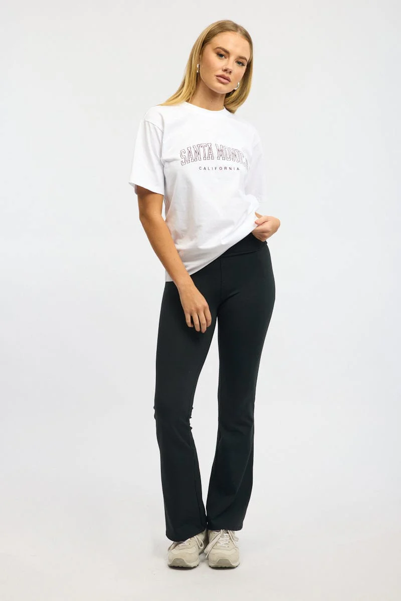 White Graphic Tee Short Sleeve