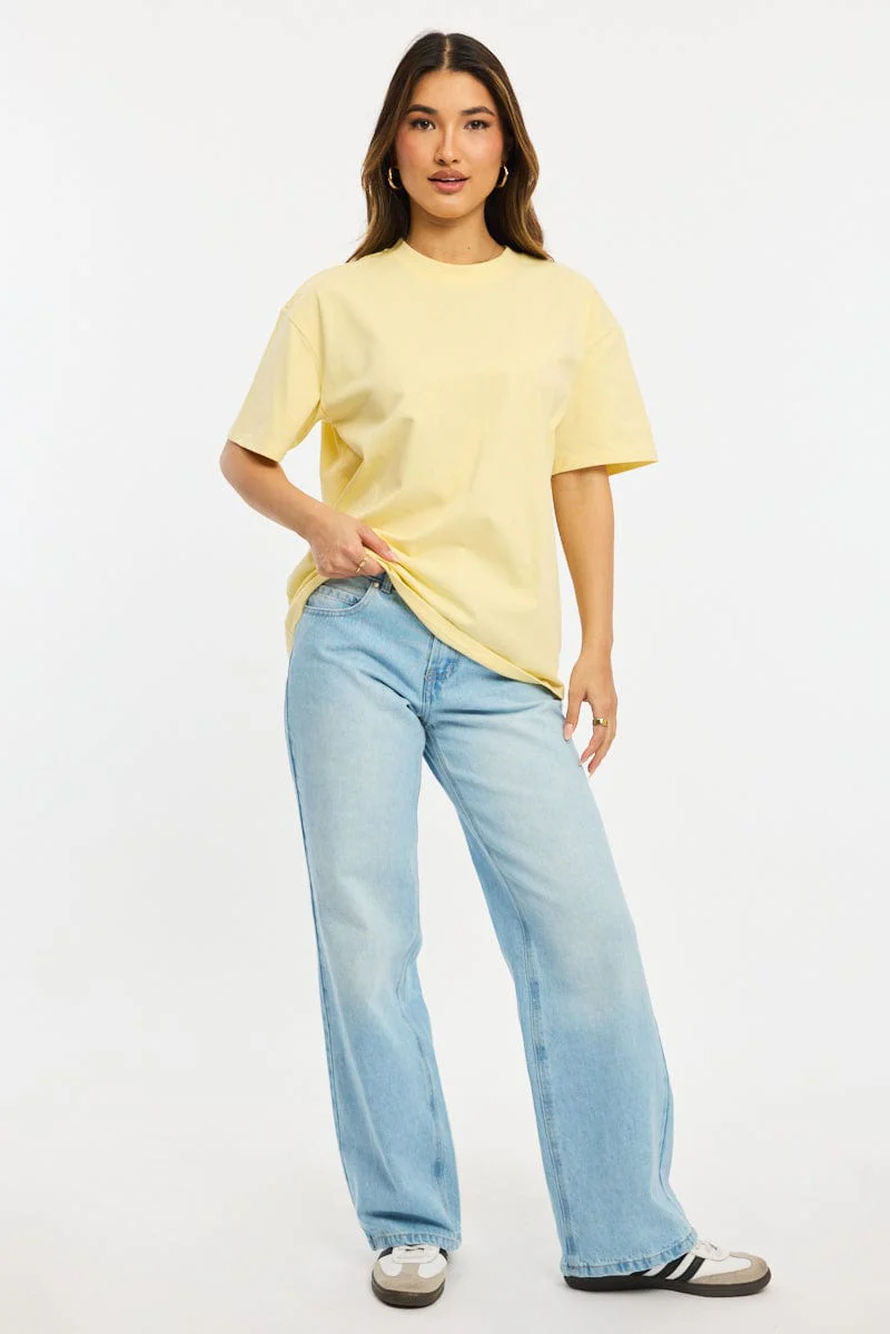 Yellow Oversized Tee Short Sleeve