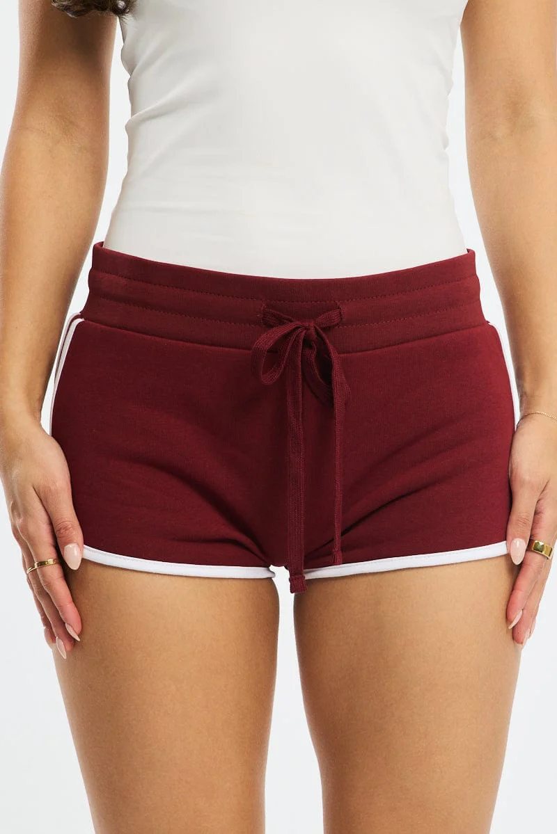 Red Track Short Low Rise