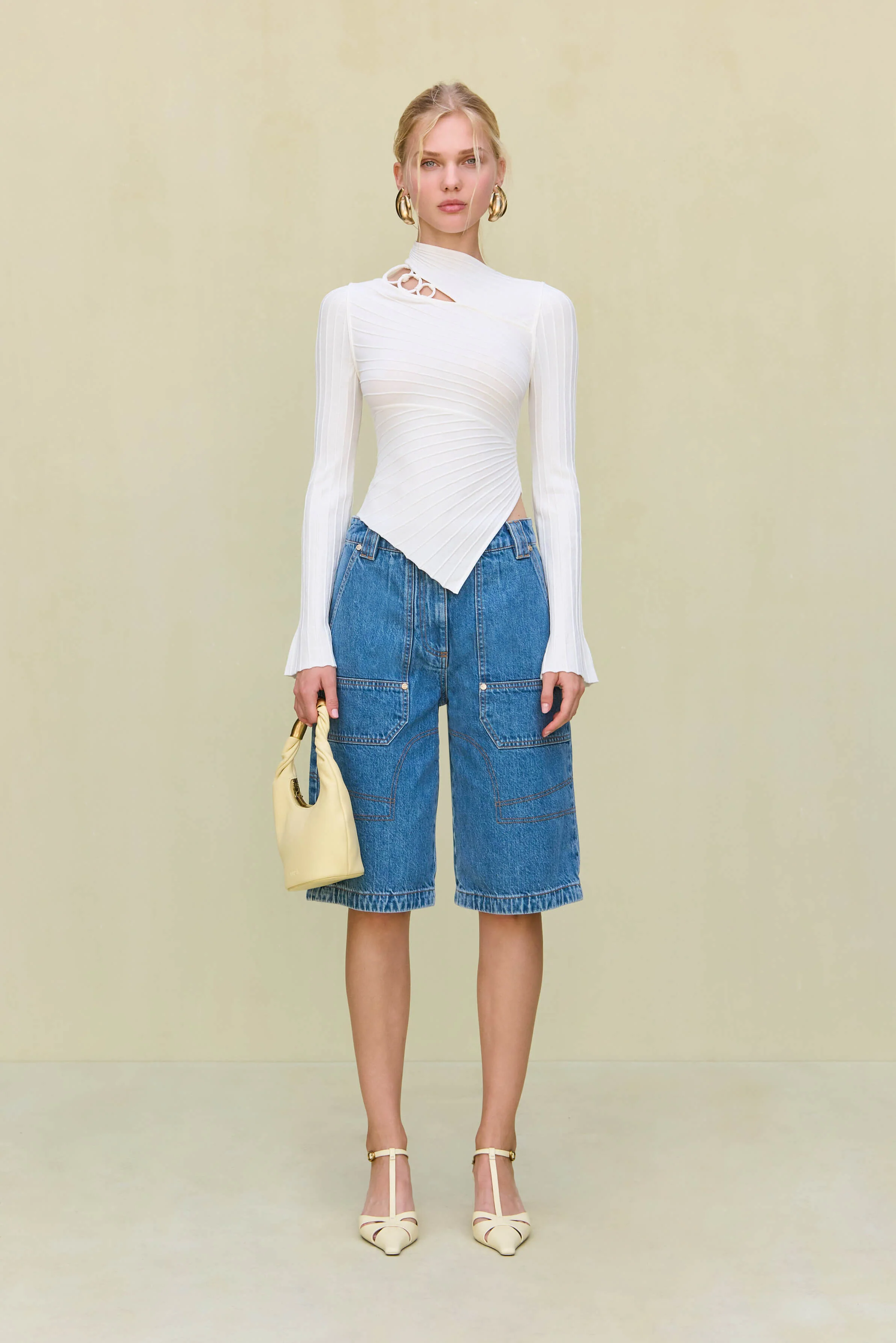 TAYLA KNIT TOP - OFF WHITE