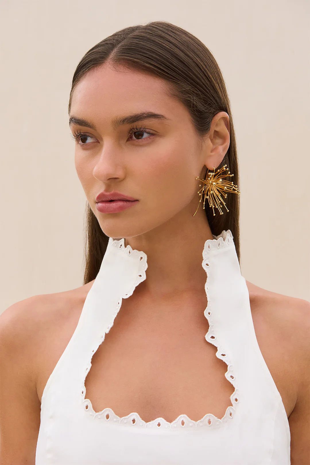 DAMITA EARRING - SHINY BRASS