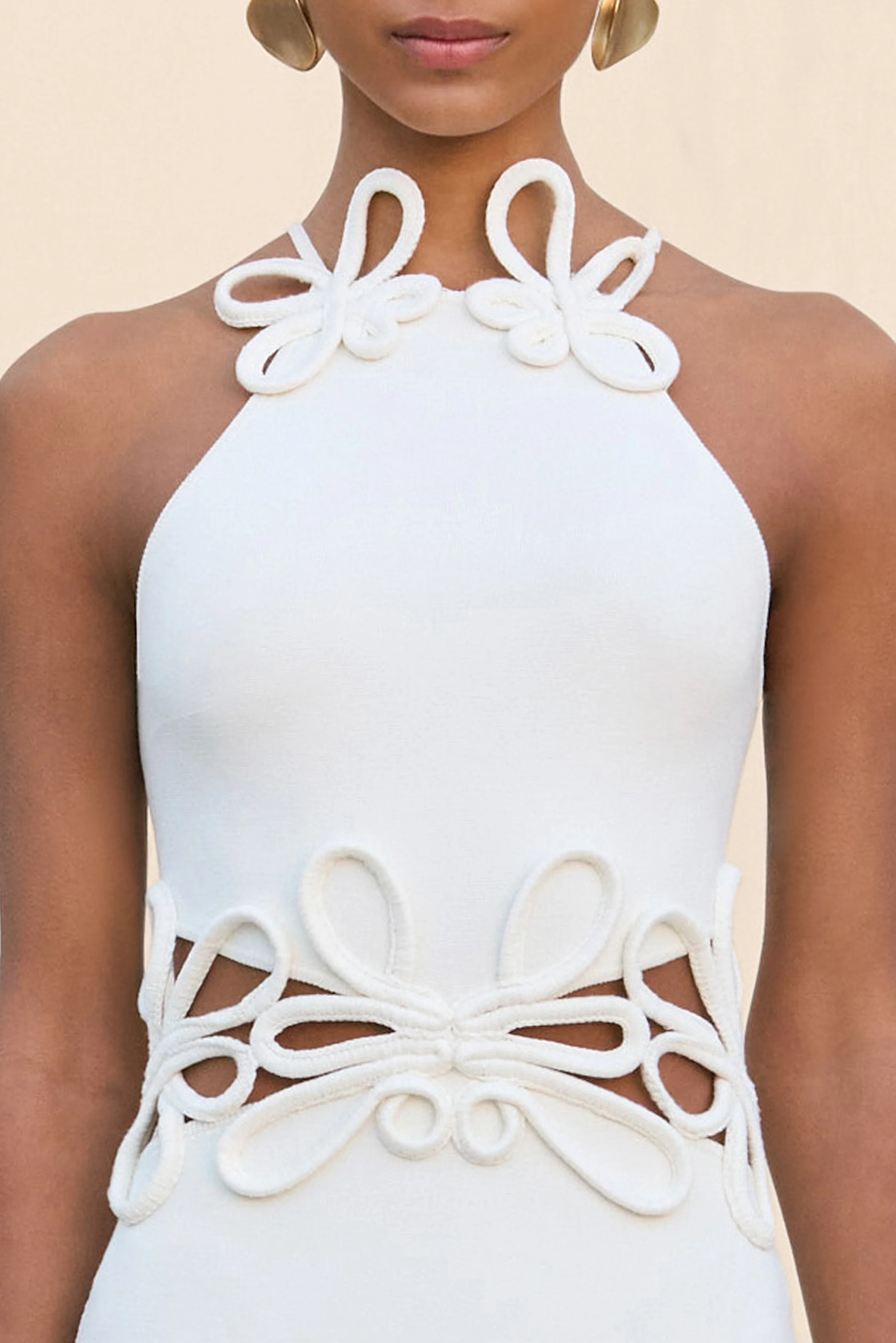 JENA KNIT DRESS - OFF WHITE