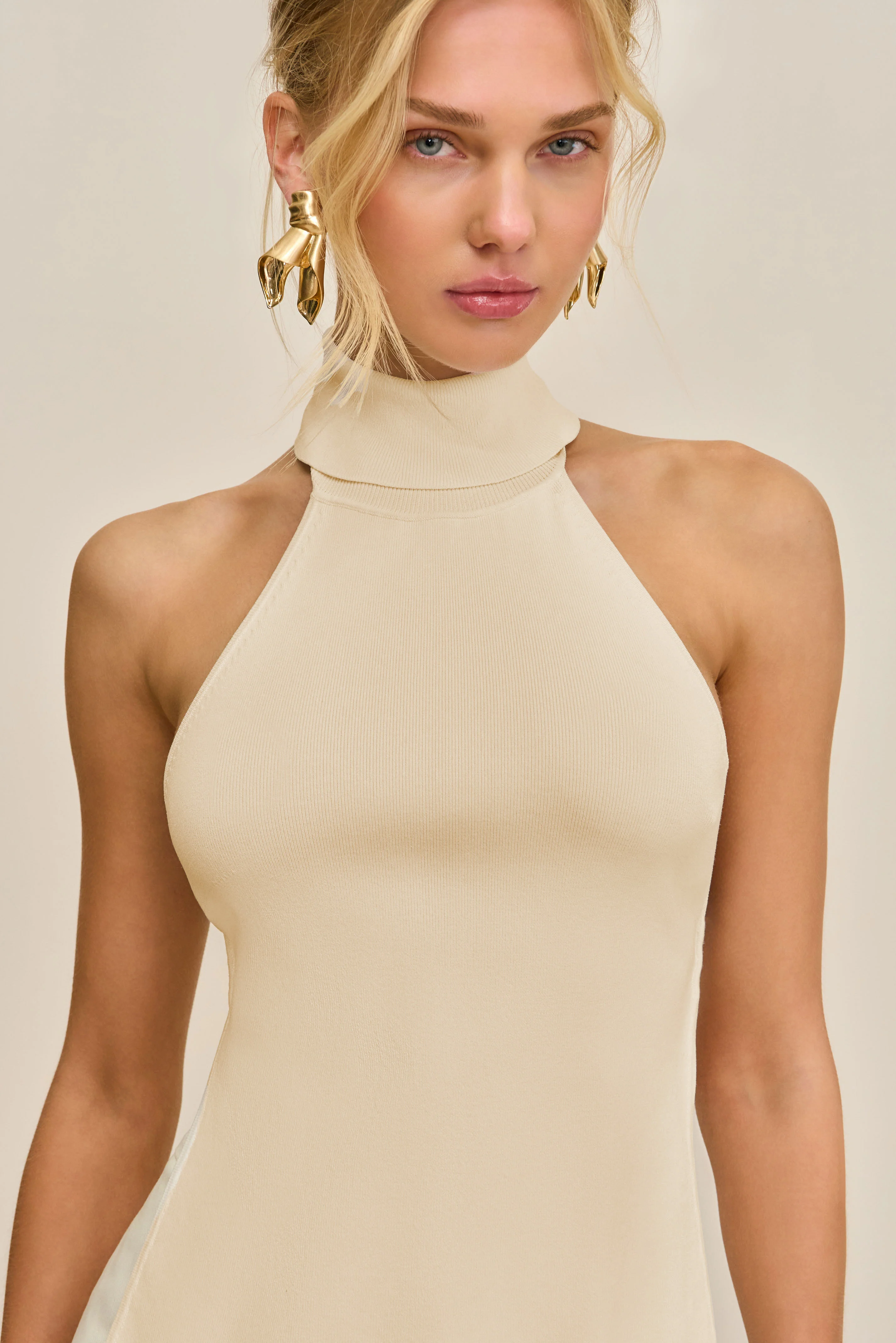 WAKE KNIT TOP - SAND