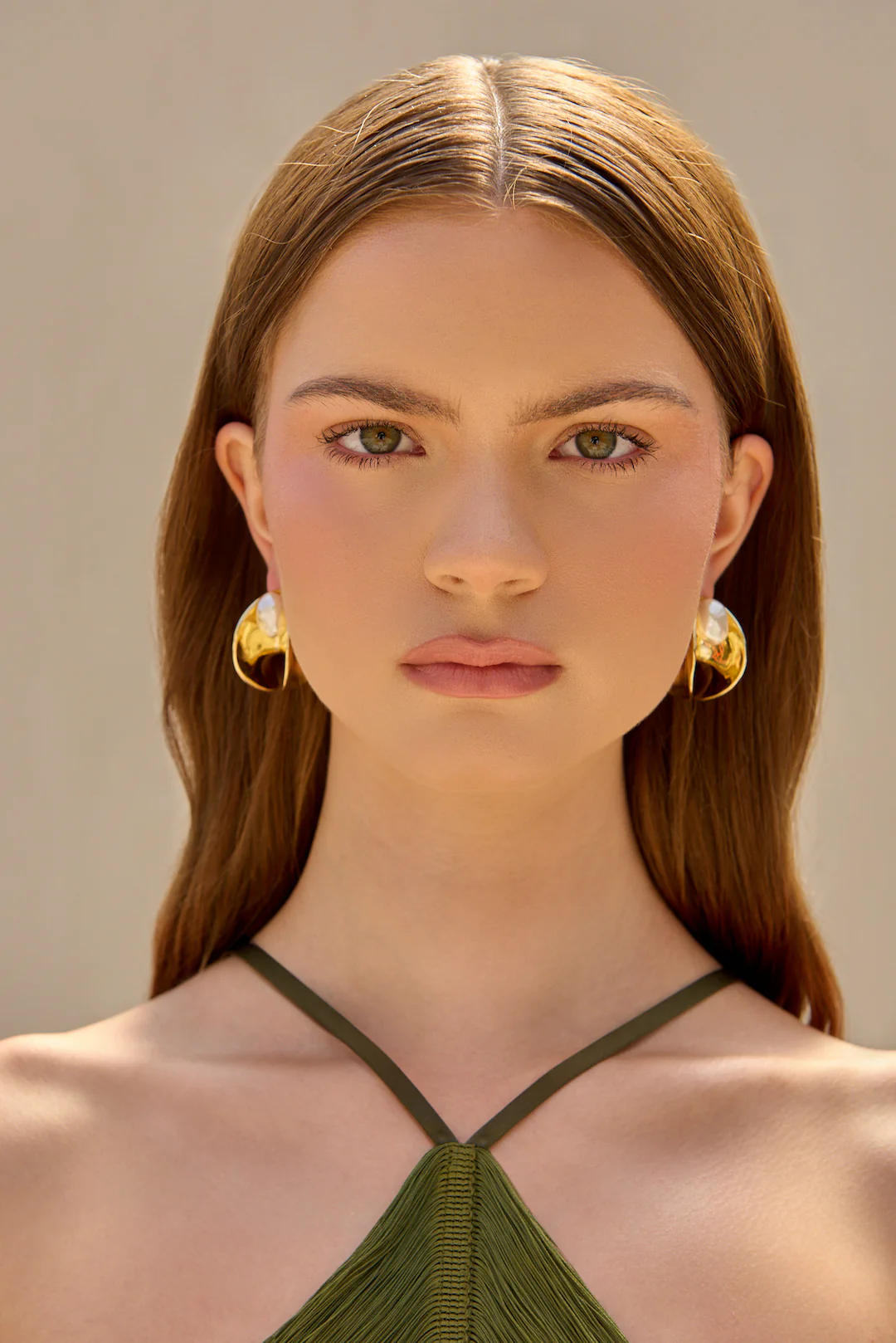 SHIRA EARRING - SHINY BRASS