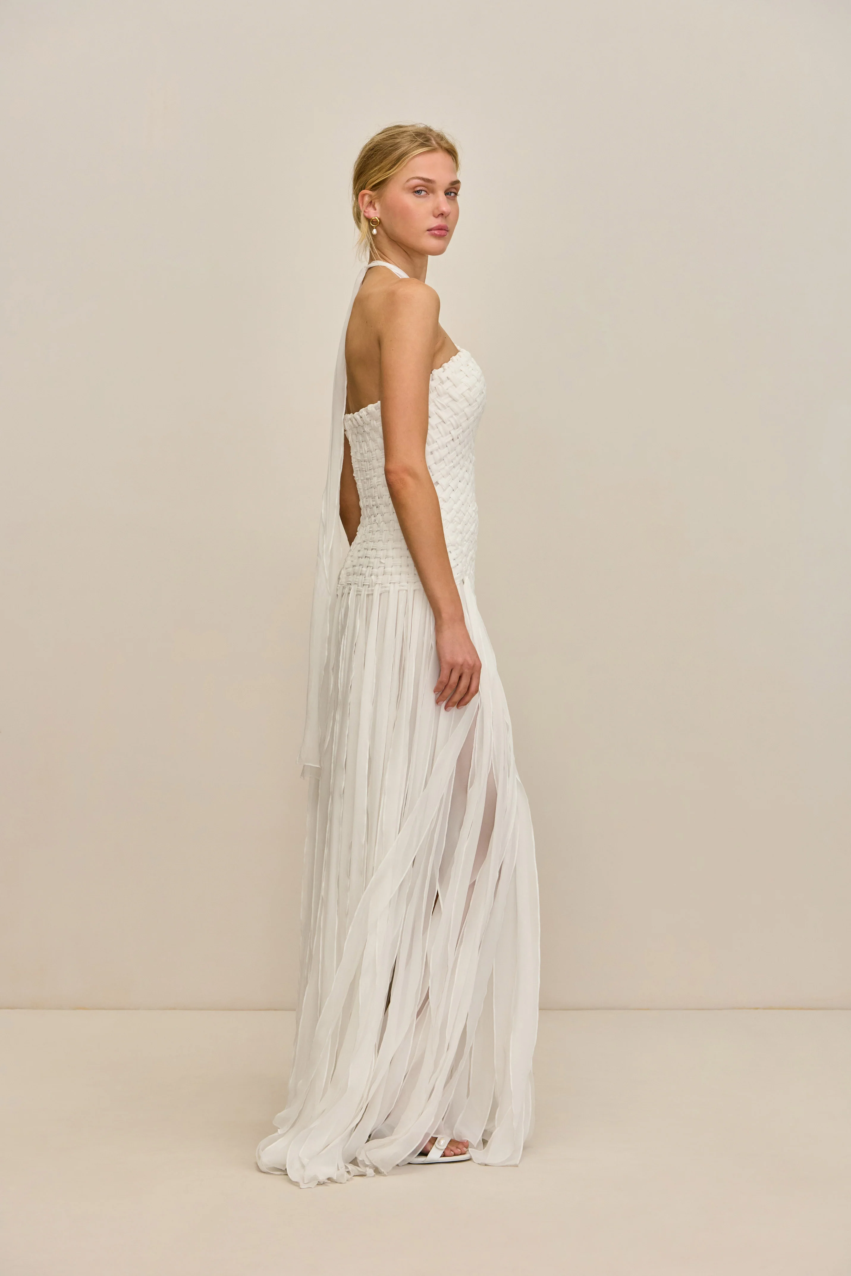 AMBROSINE DRESS - OFF WHITE