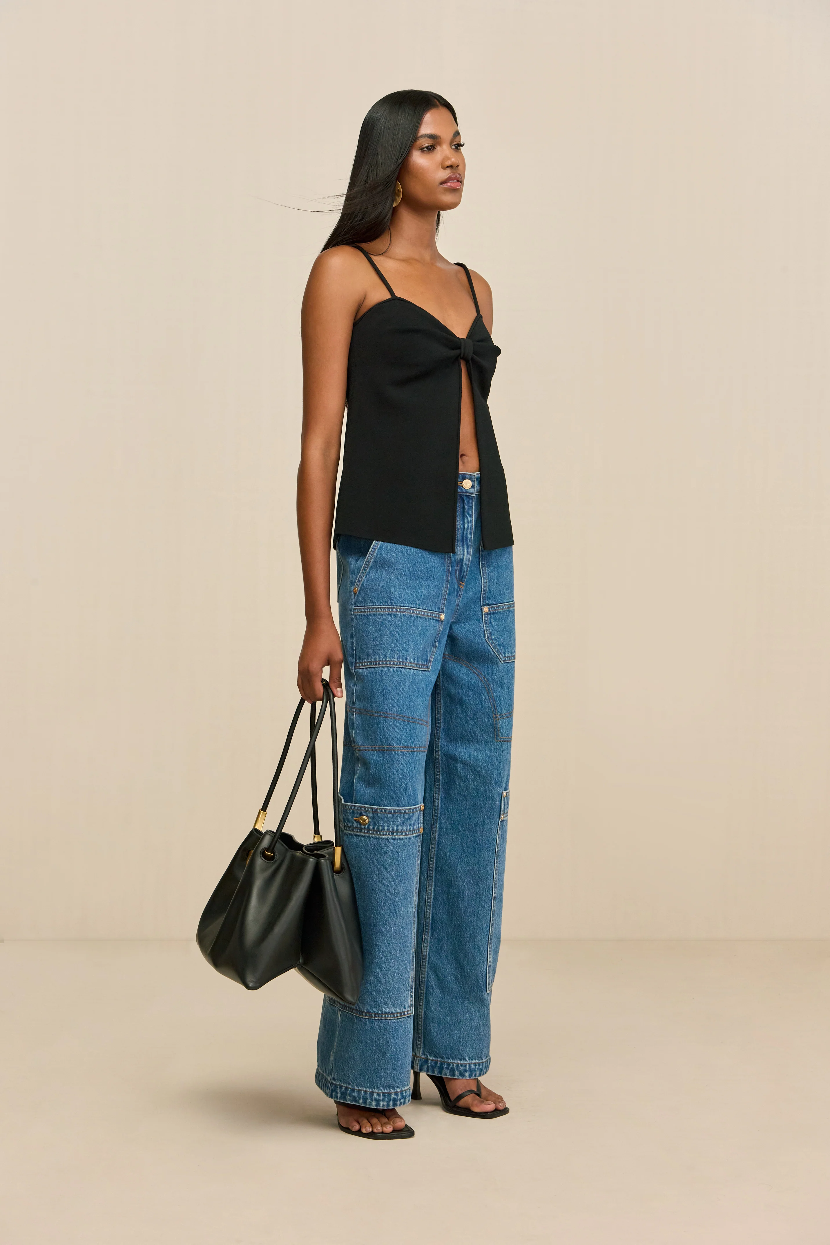 LENNON KNIT TOP - BLACK