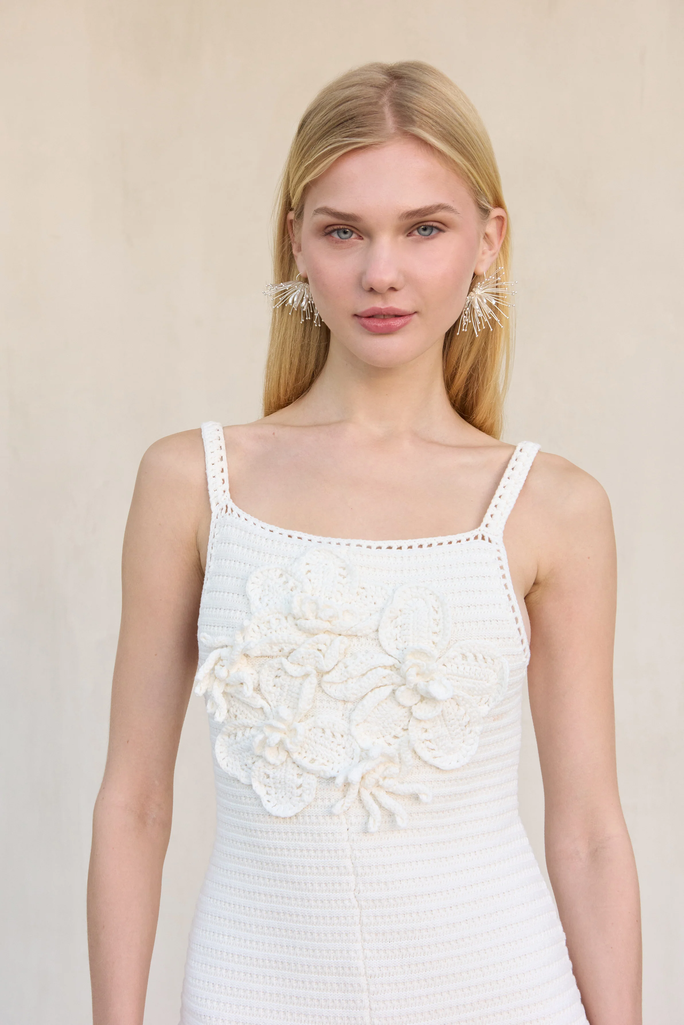 TALYA CROCHET ROMPER - OFF WHITE