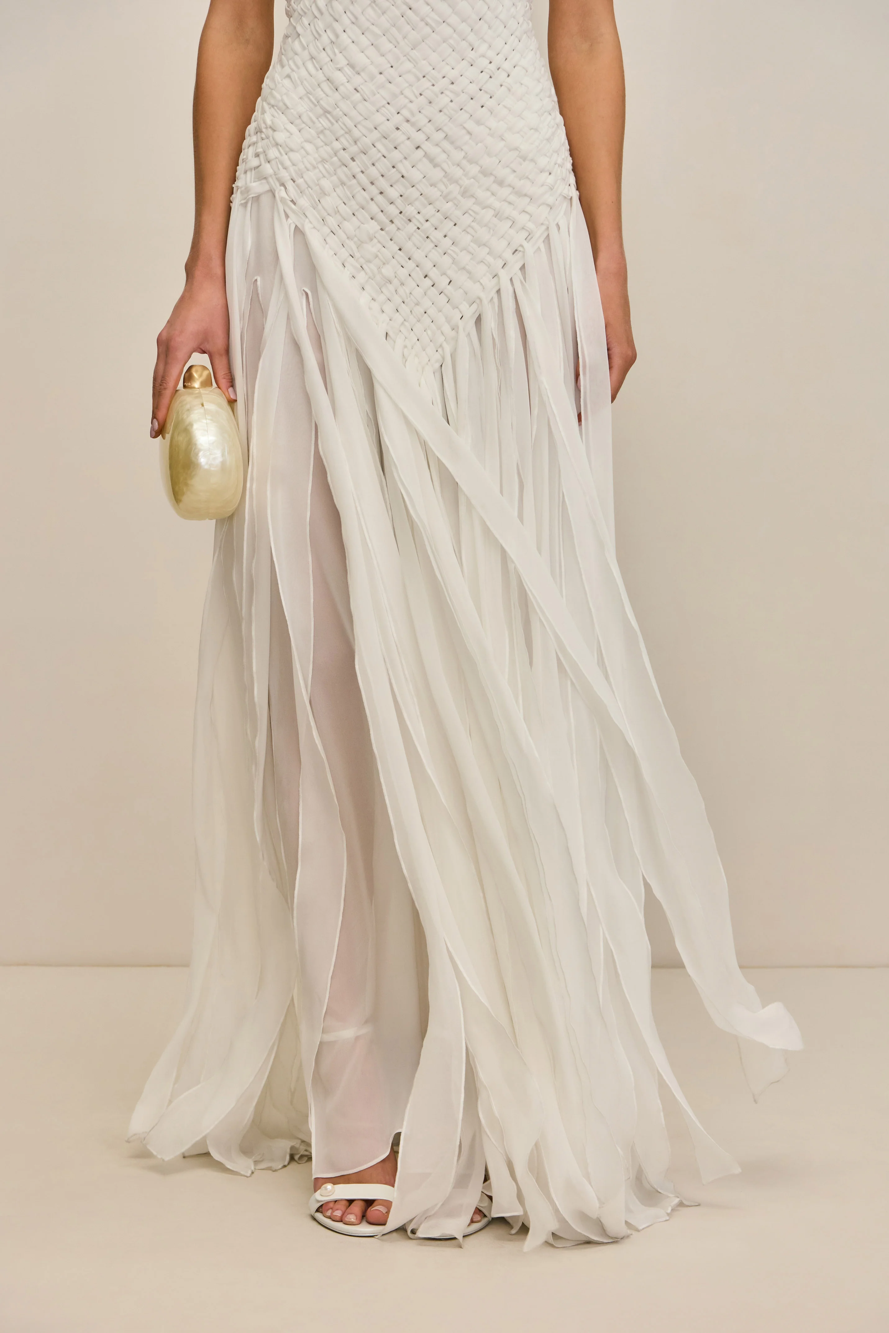 AMBROSINE DRESS - OFF WHITE