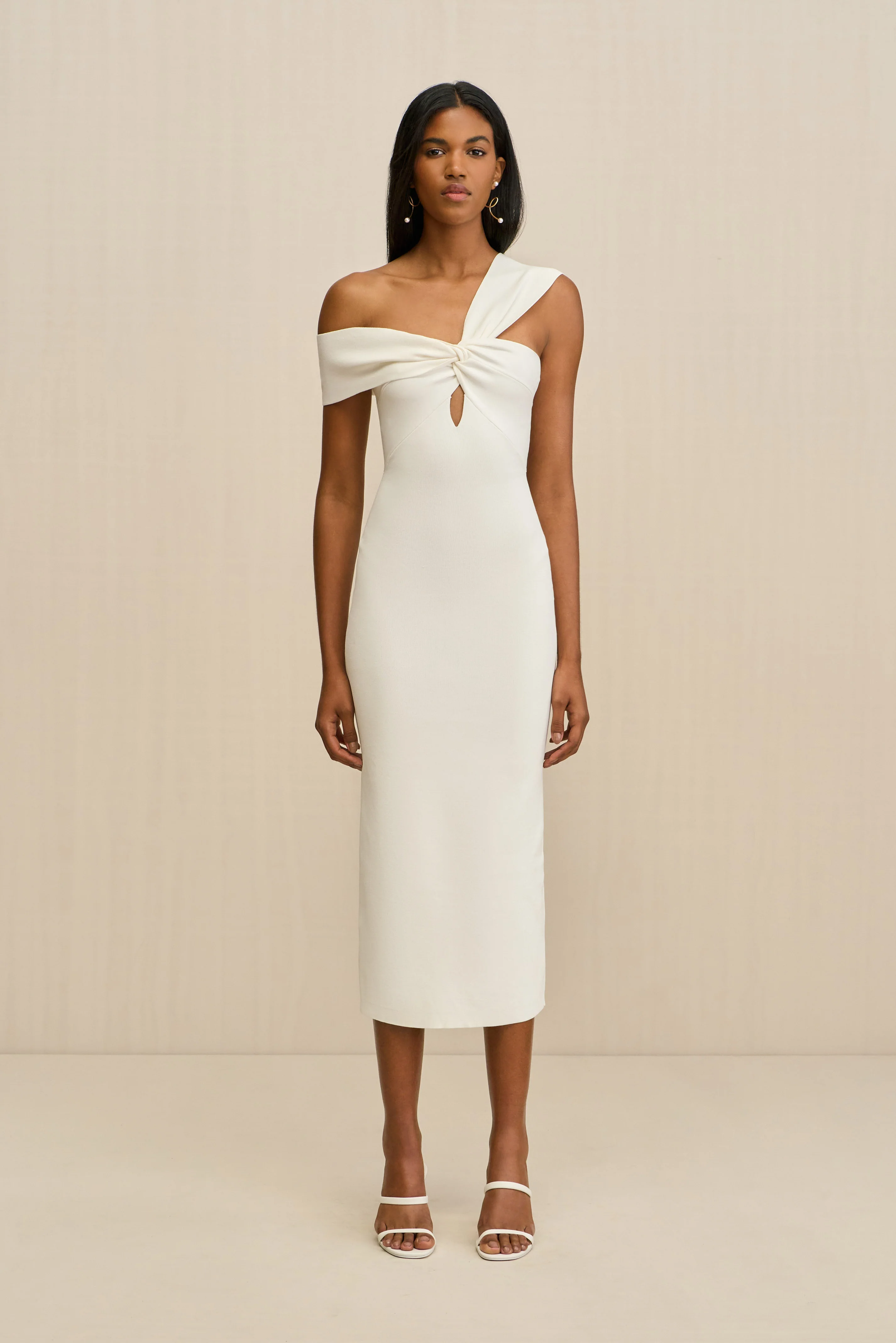 DAWNETTE KNIT DRESS - OFF WHITE