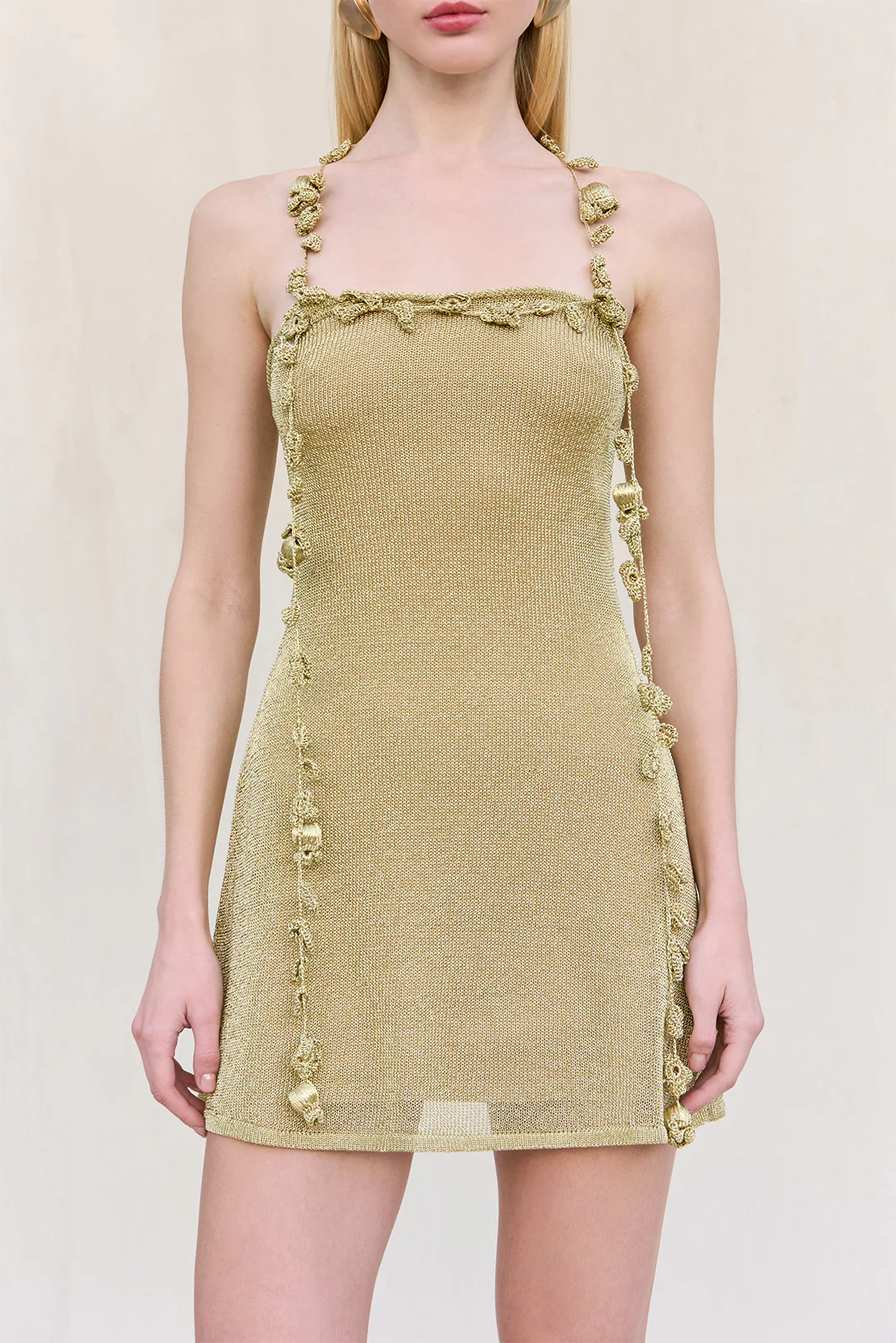 ALONZA KNIT DRESS - GOLD