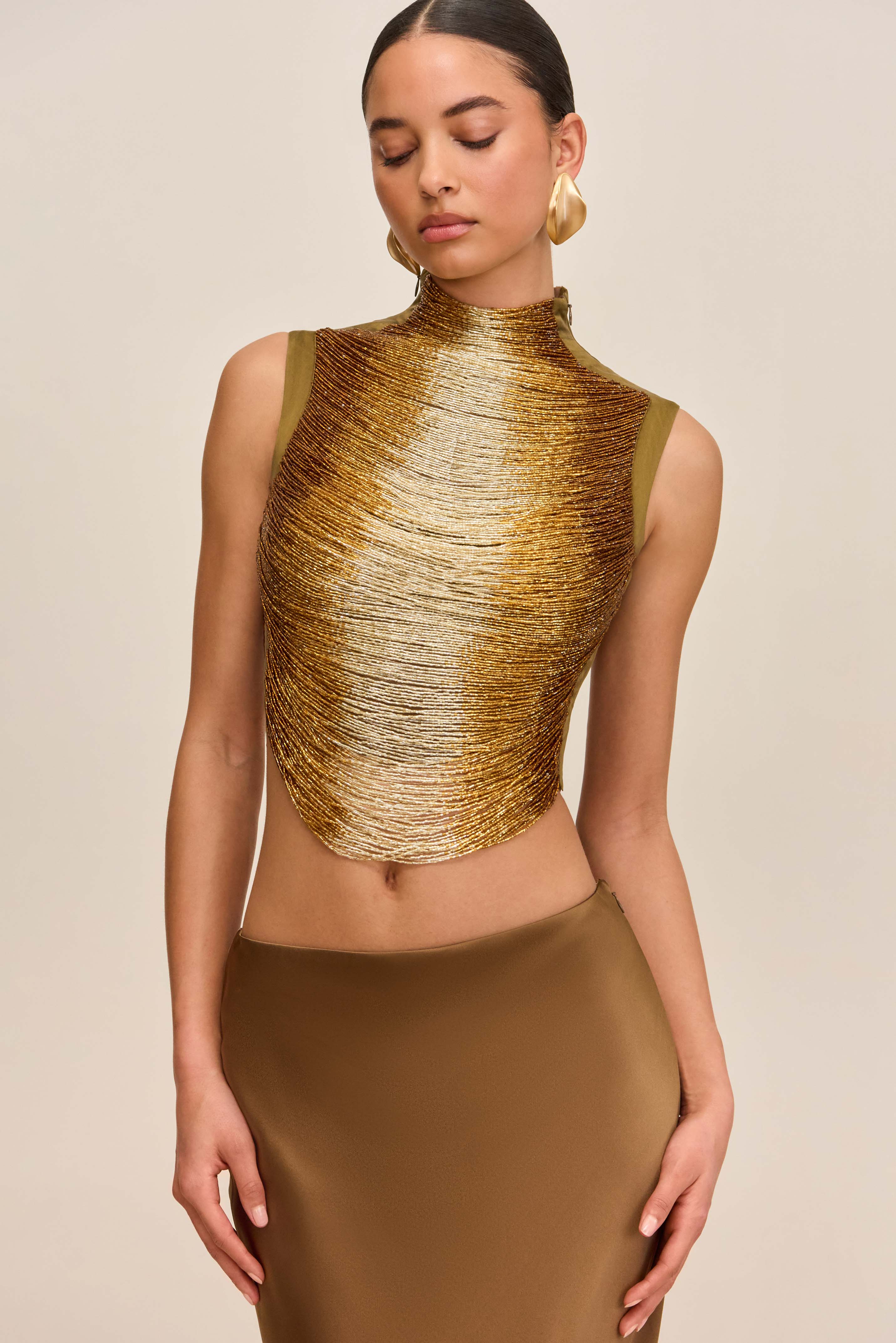 TARAJI TOP - BRONZE