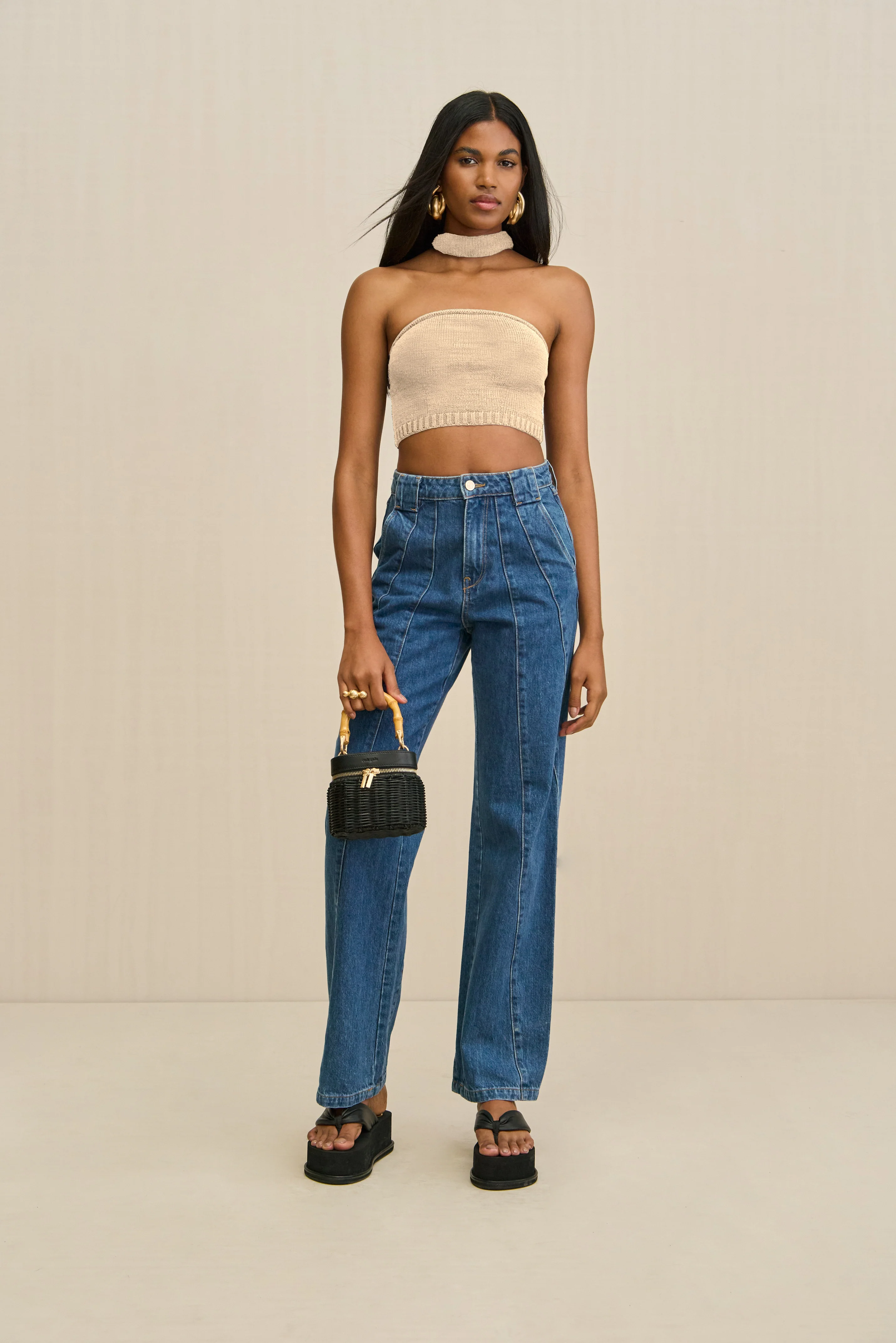 SORINE KNIT TOP - BEACH