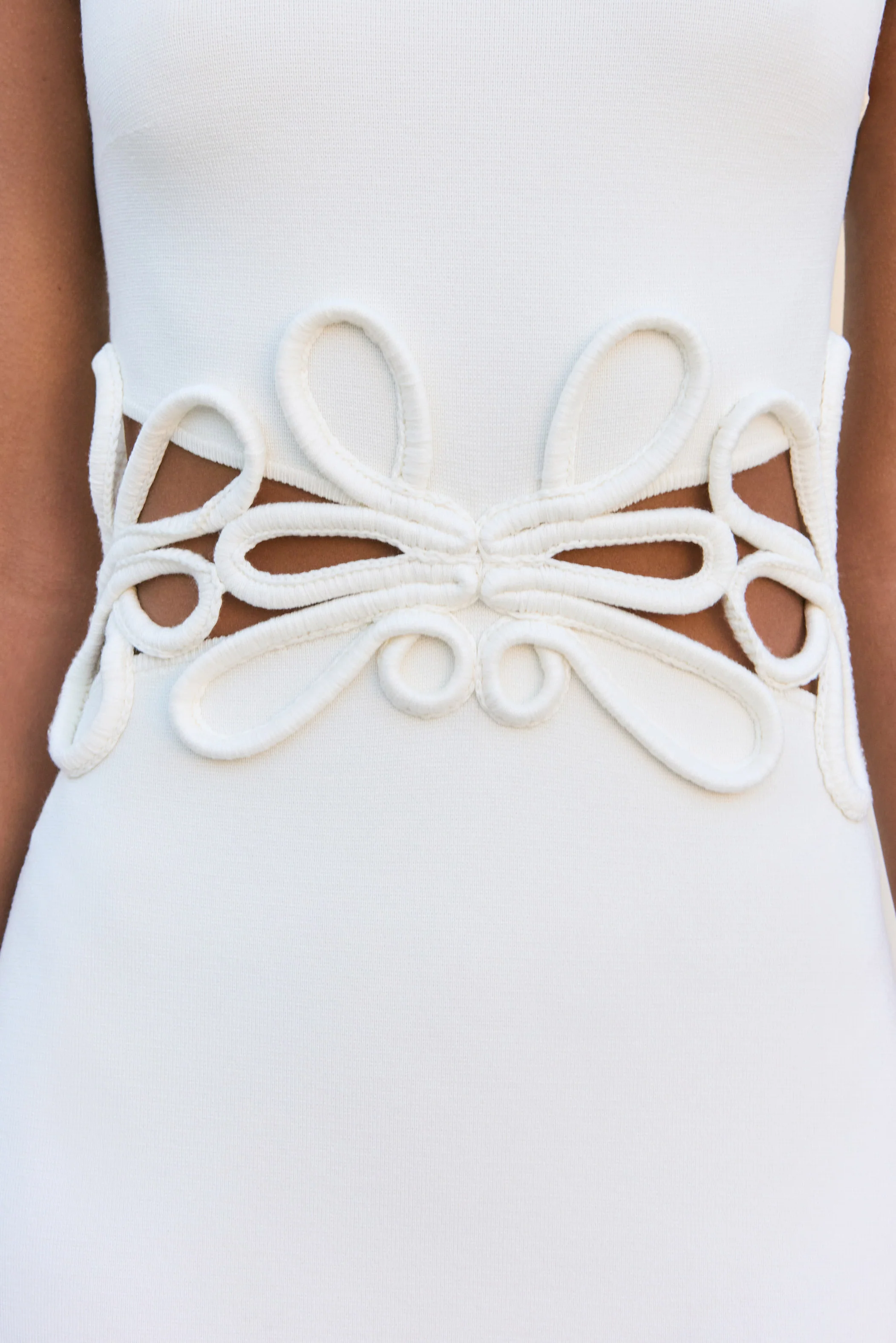 JENA KNIT DRESS - OFF WHITE