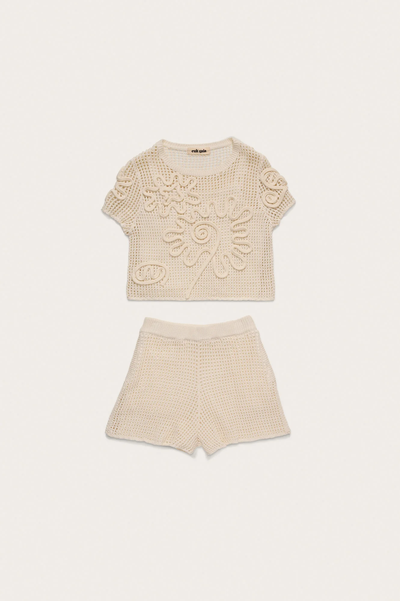 KIDS ILEANA TOP & BOTTOM SET - OFF WHITE