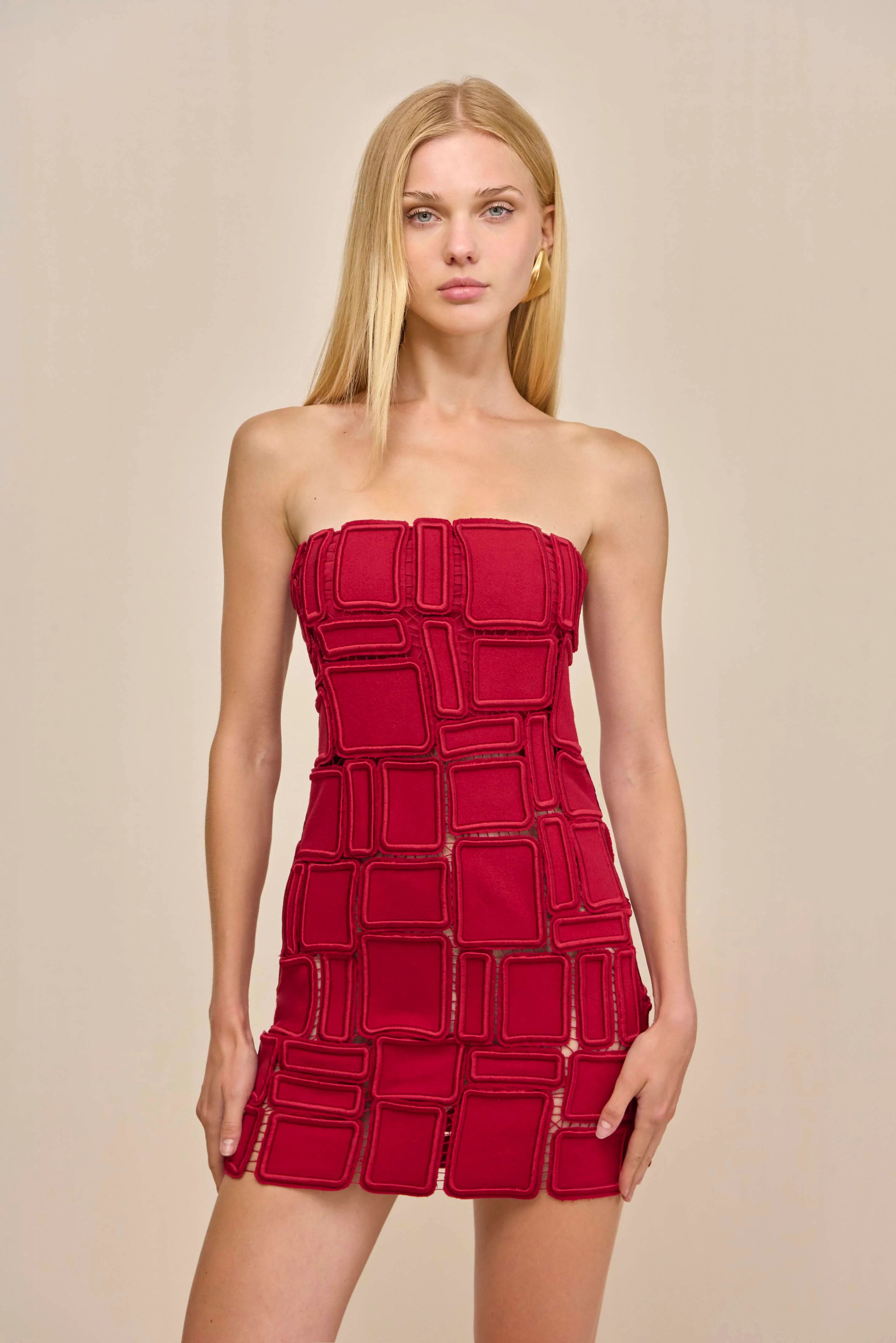 NURIT DRESS - MERLOT