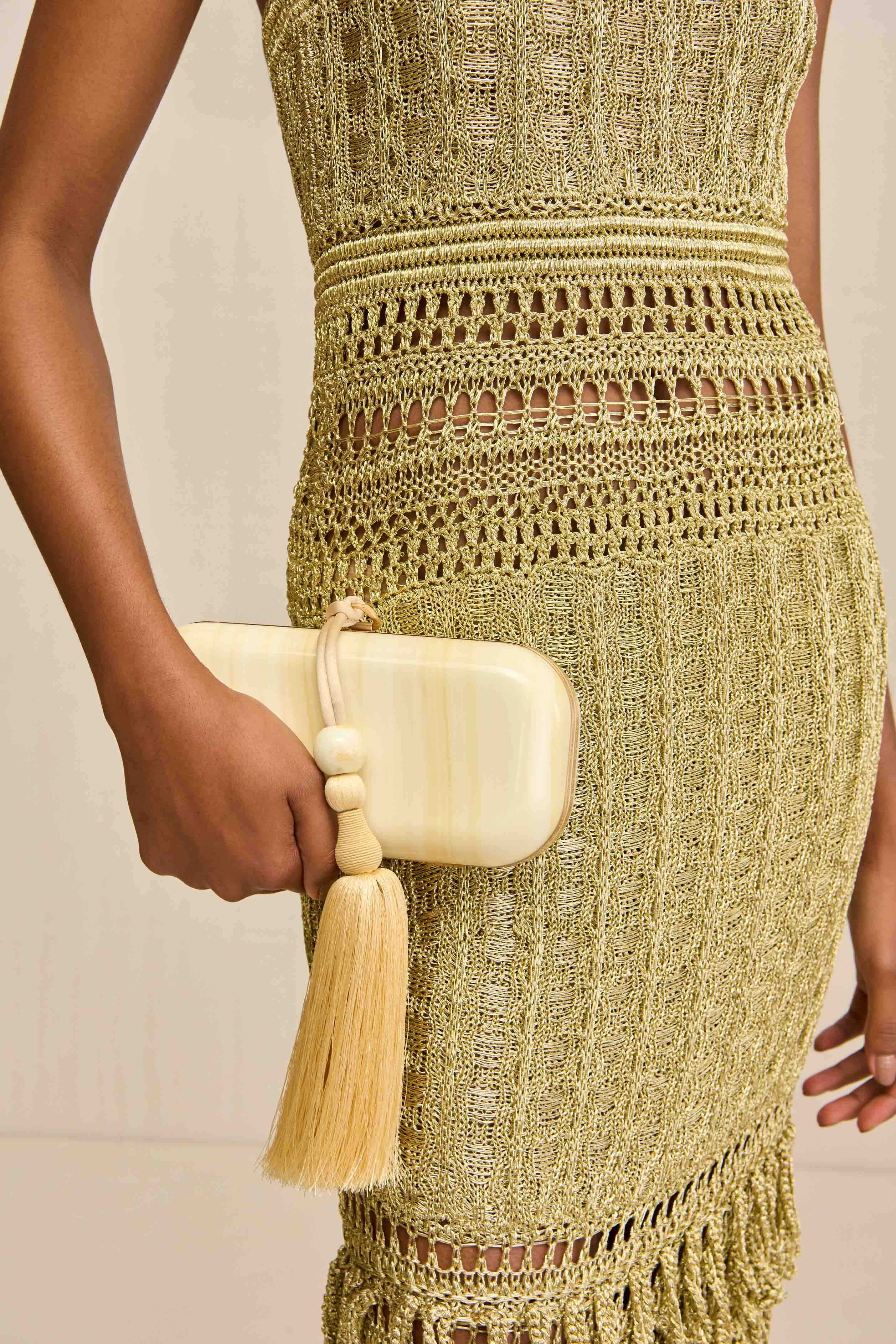 YASMIN CLUTCH - SAND DEGRADE