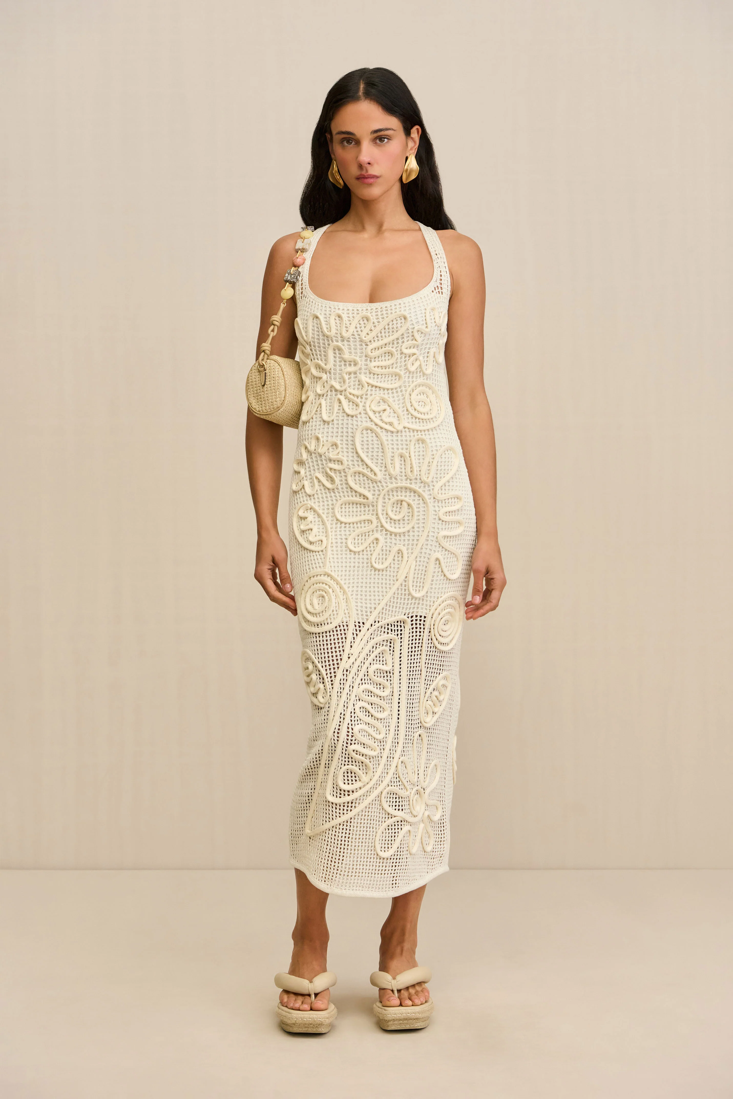 NISSA KNIT DRESS - OFF WHITE