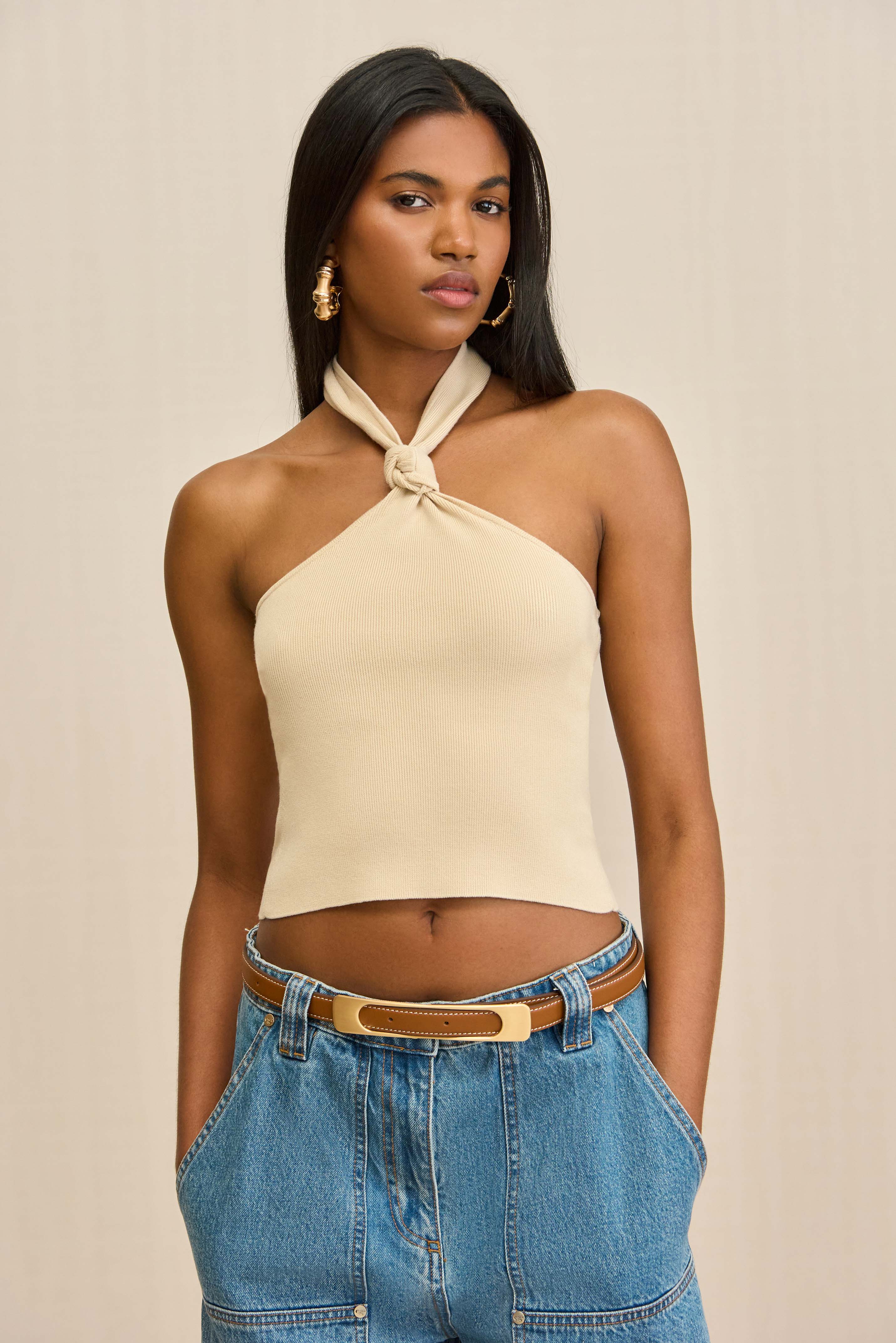 WALI KNIT TOP - BEACH