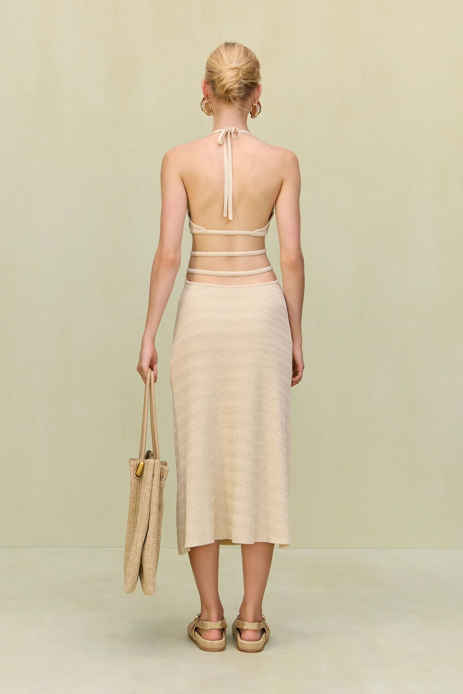 EVALEIGH KNIT DRESS - BEACH