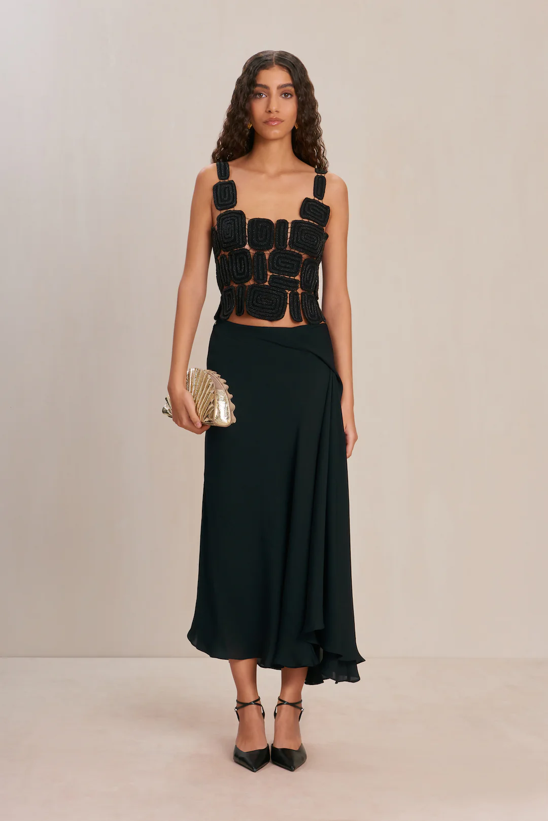 REIA TOP - BLACK