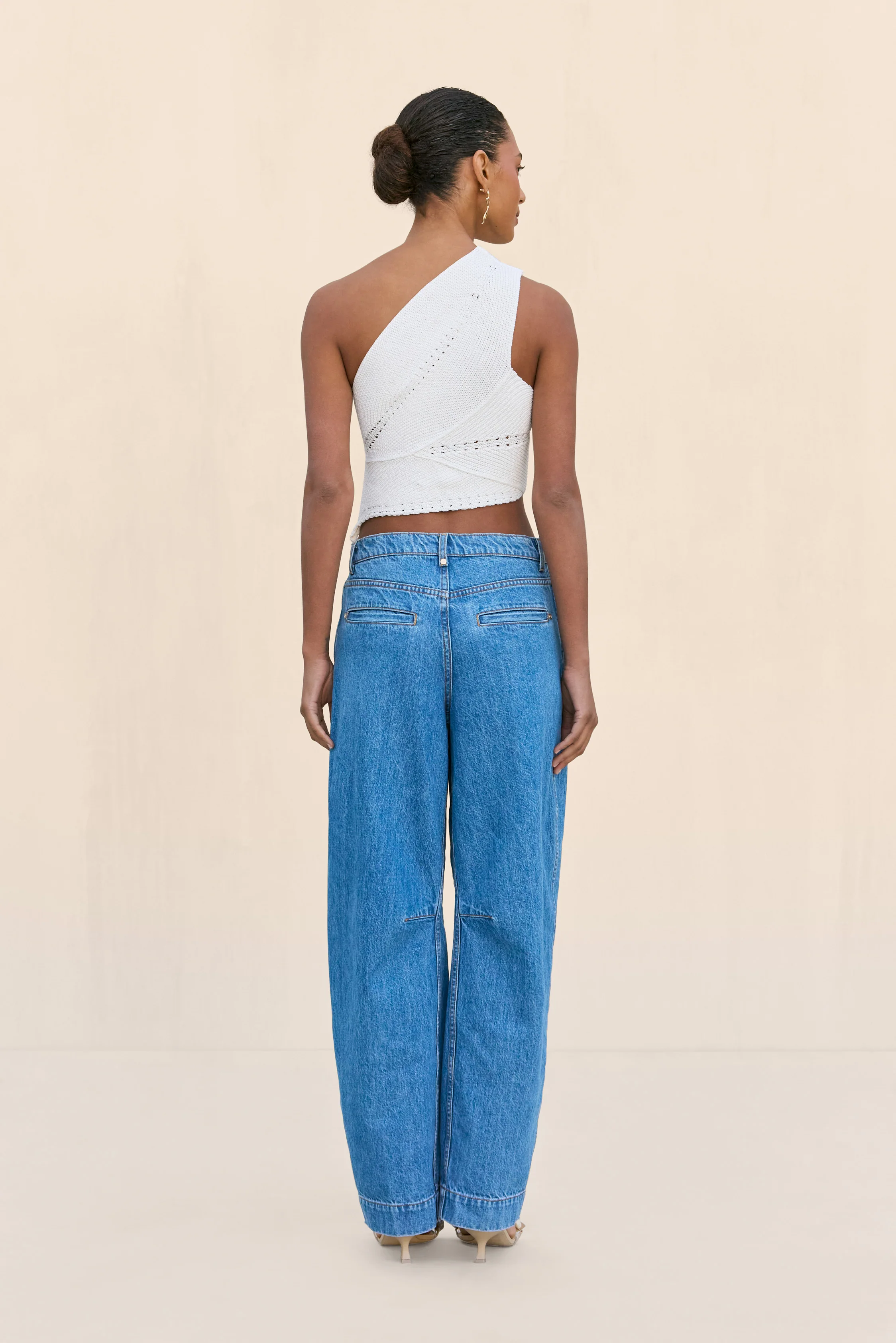 DENEUVE KNIT TOP - OFF WHITE