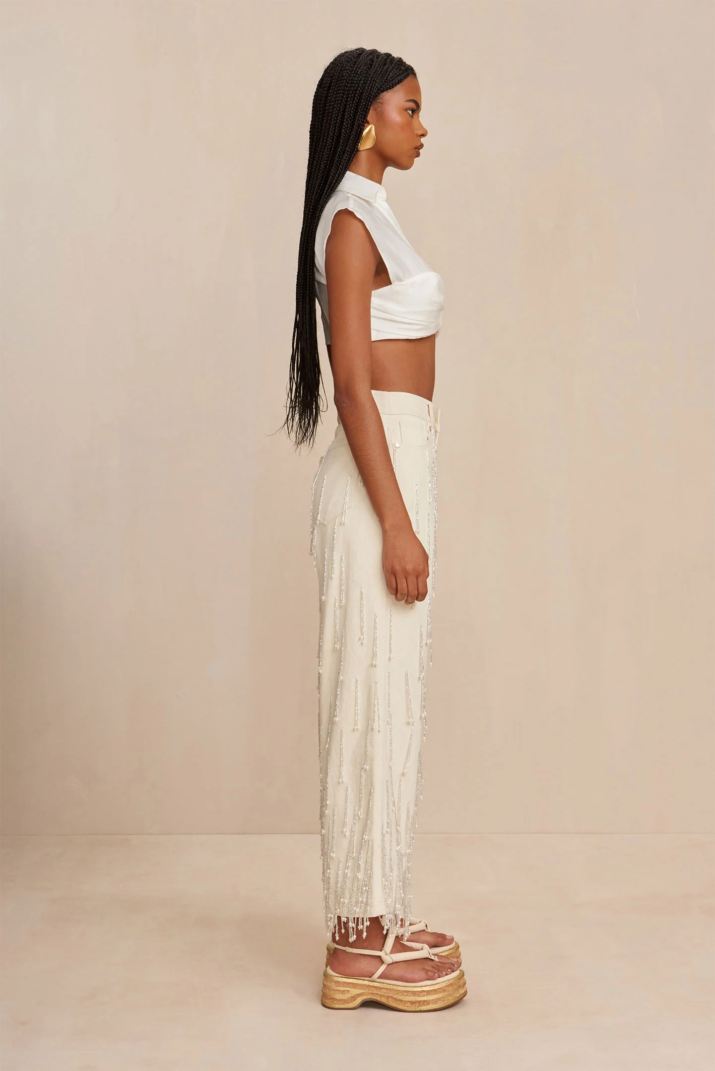 AMERICA PANT - OFF WHITE