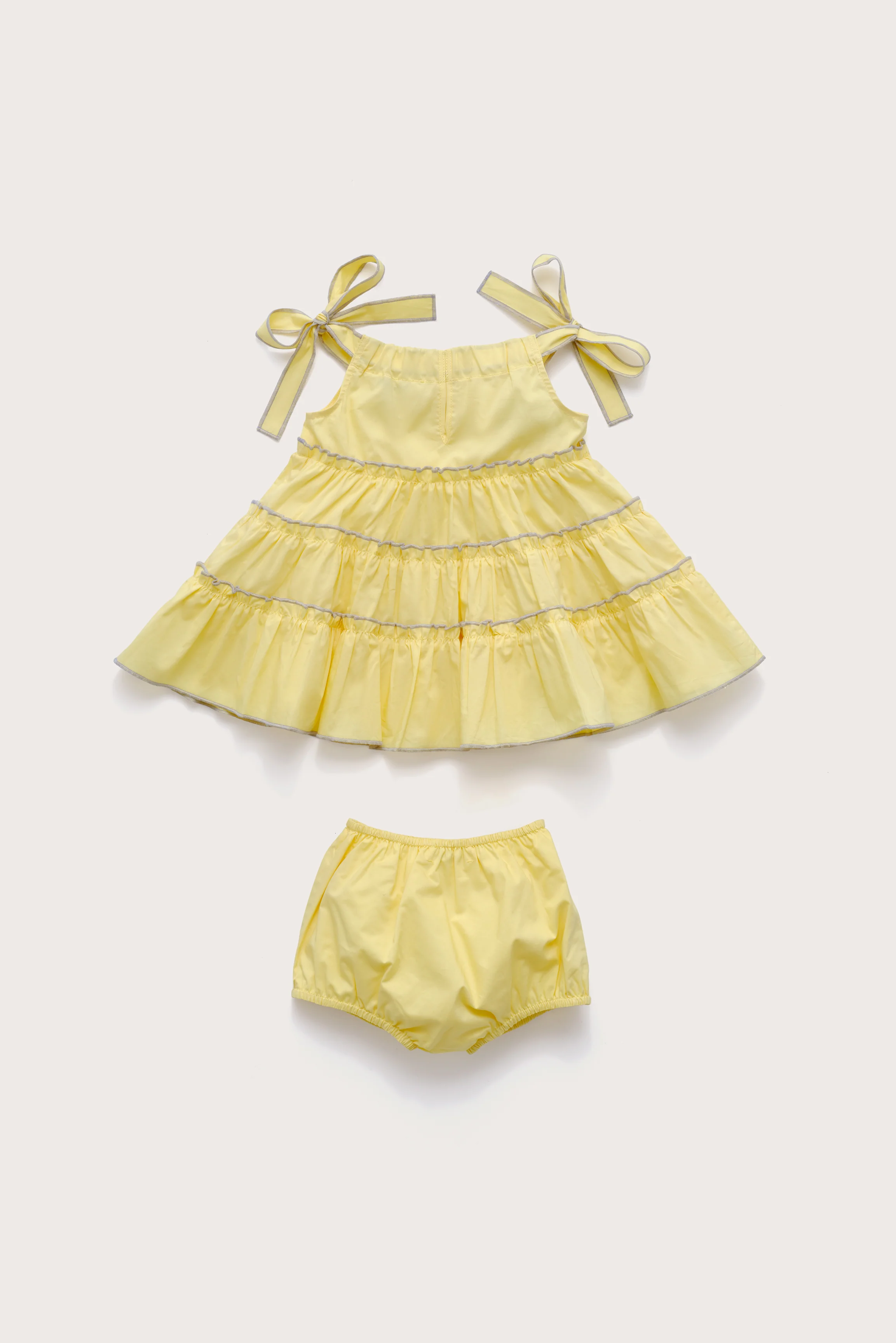 BABY LEILAH DRESS & BLOOMER - DAFFODIL