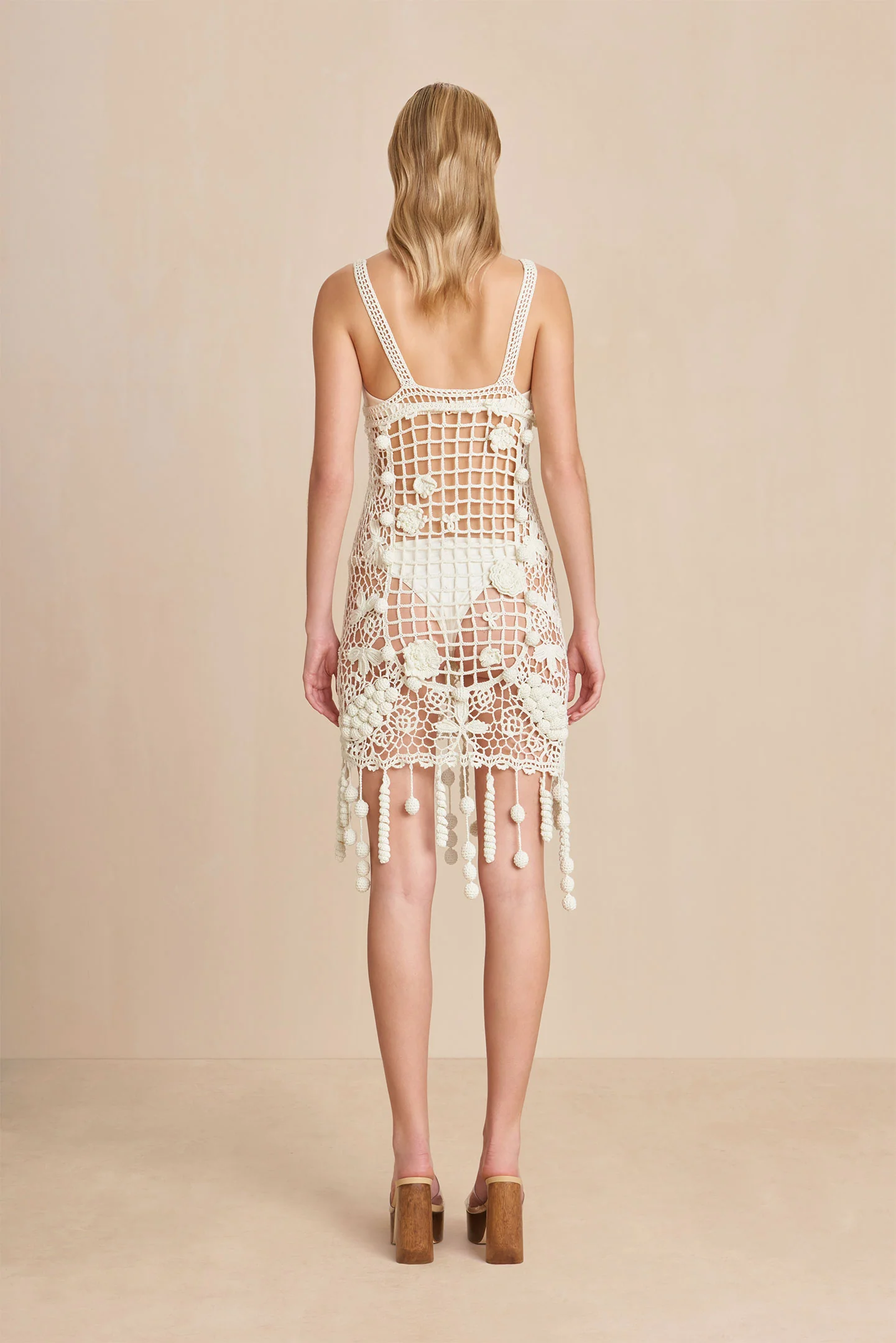 ELAINA CROCHET DRESS - OFF WHITE