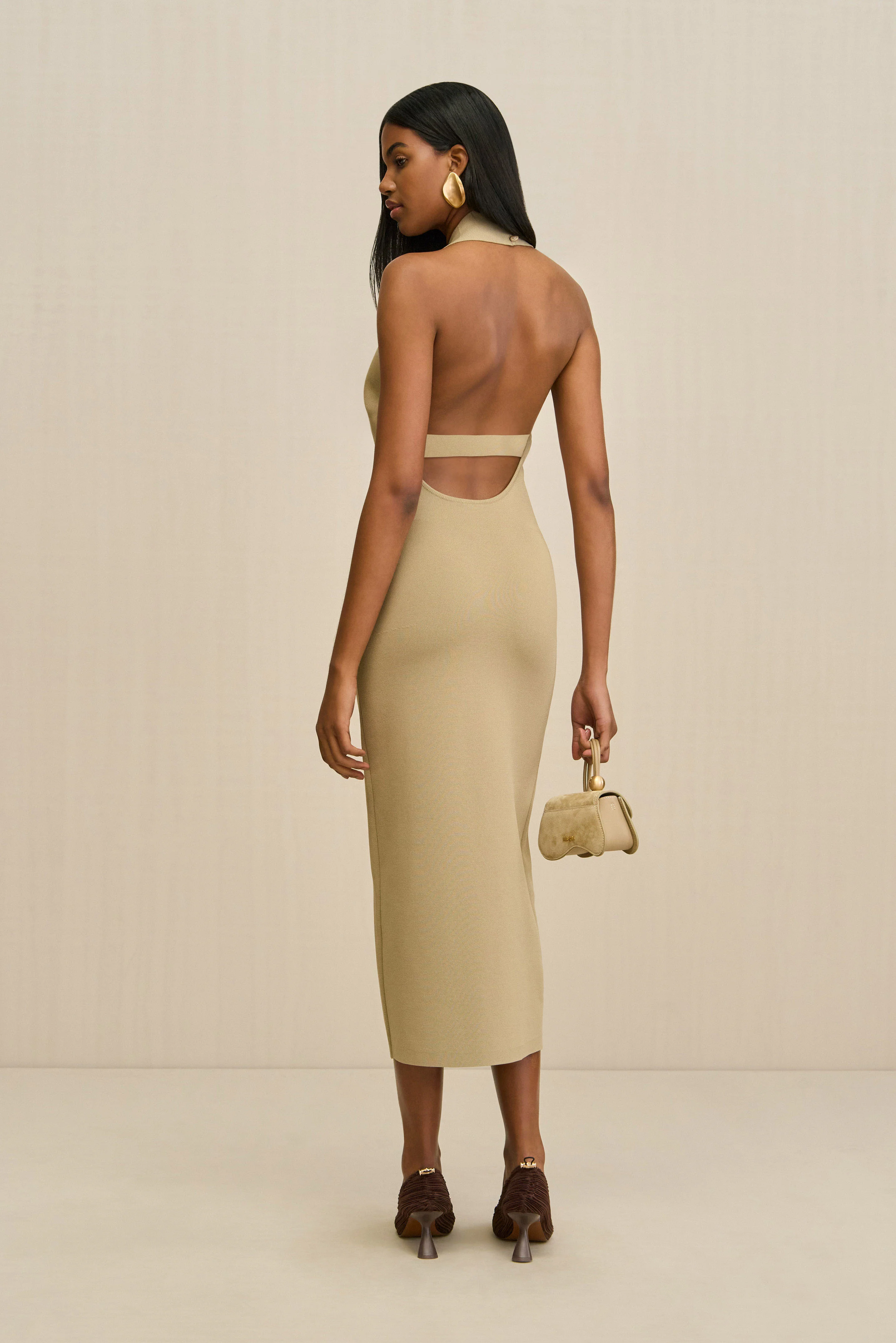 CAIA KNIT DRESS - NUTMEG