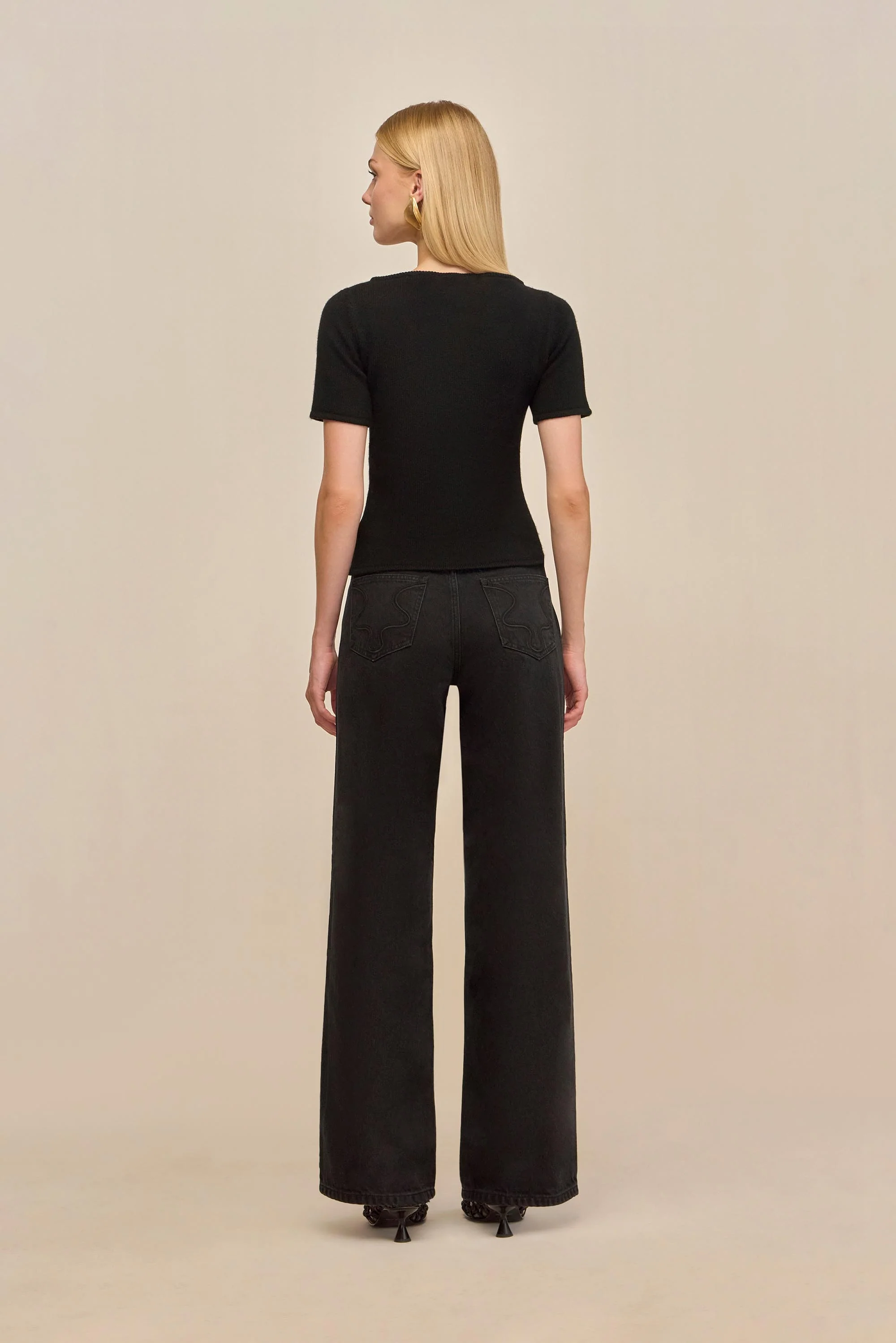 ELLEN KNIT TOP - BLACK